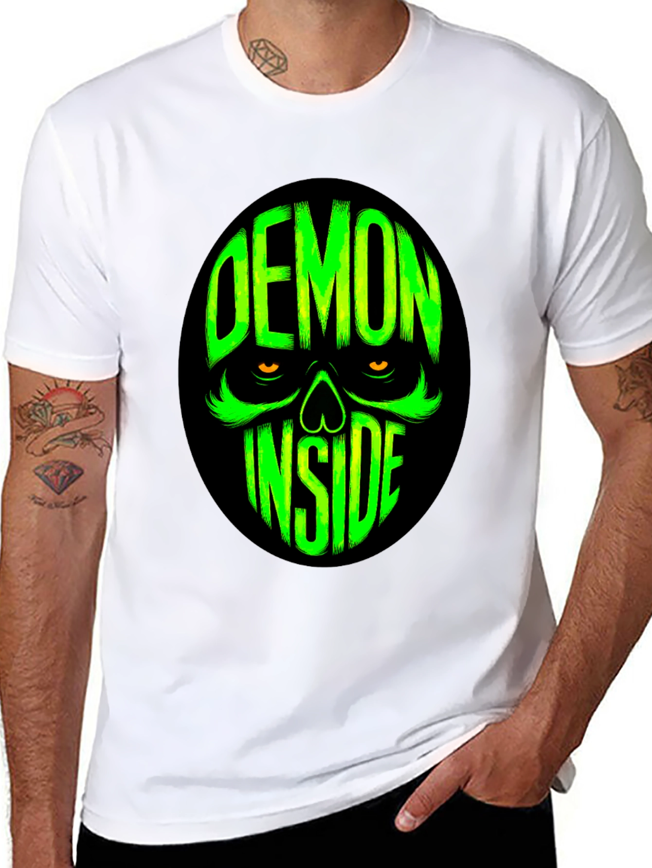 Black Demon Inside Graphic Tee - Black view 8