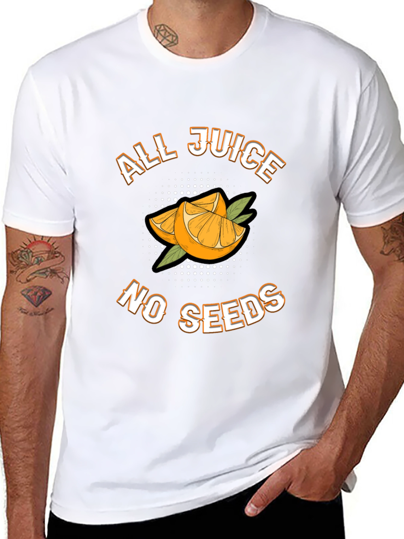 Black All Juice No Seeds Graphic Tee view 8