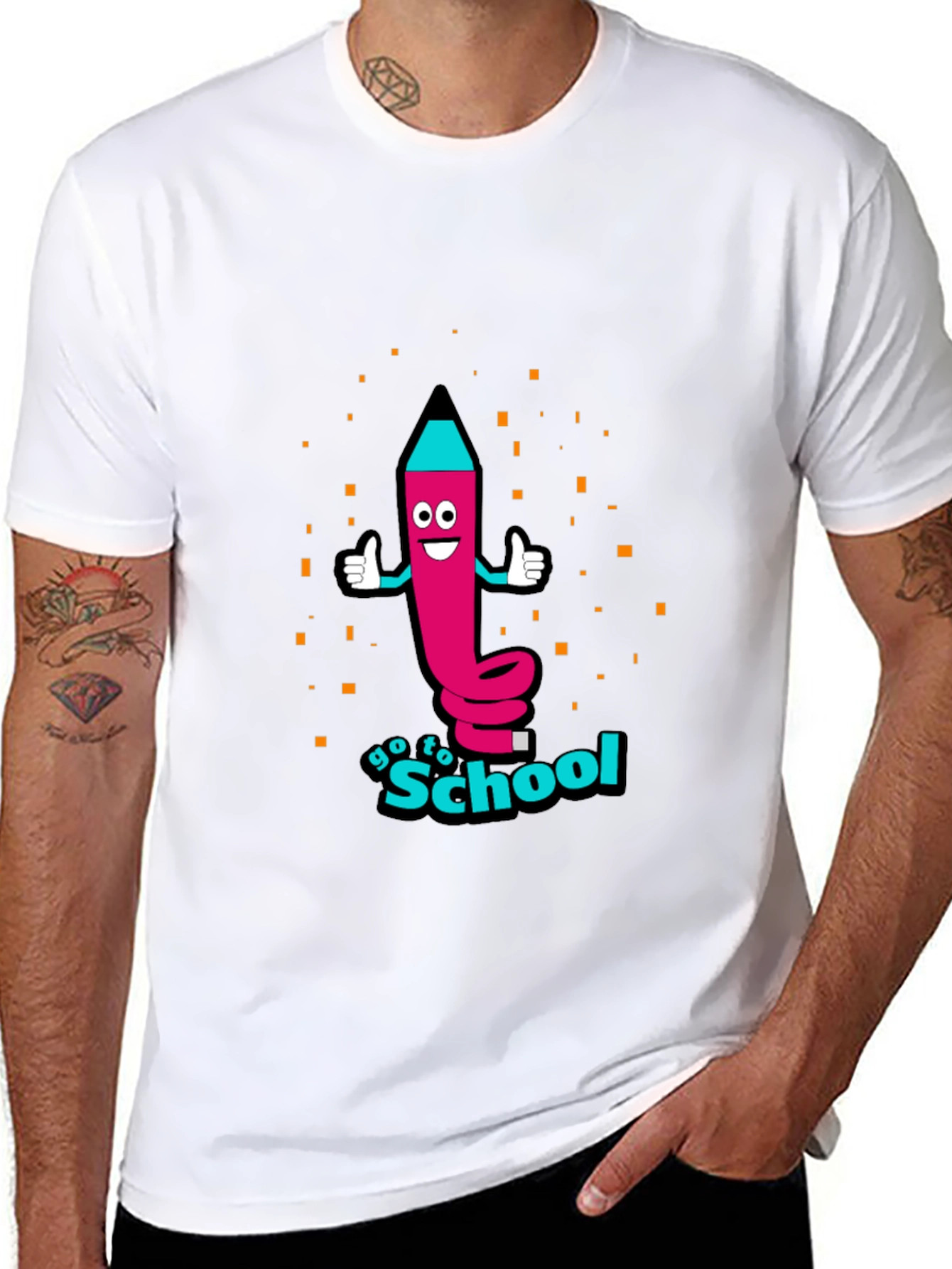 Go To School Pencil Graphic Tee - 8