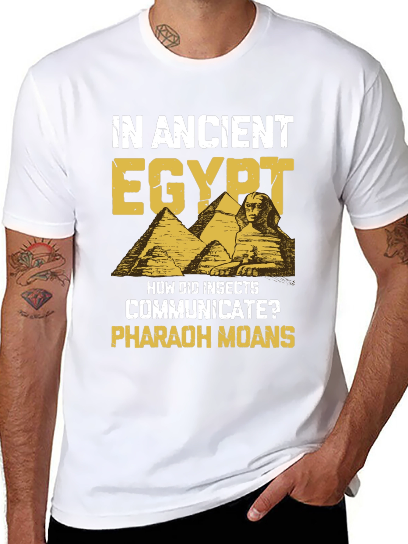 Black Ancient Egypt Pharaoh Moans Humor T-Shirt view 8