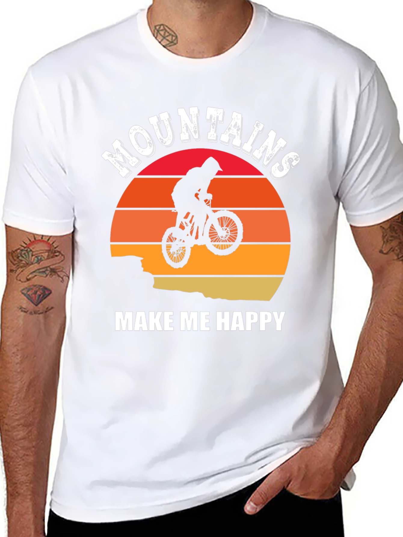 Black Mountains Make Me Happy Graphic T-Shirt view 8