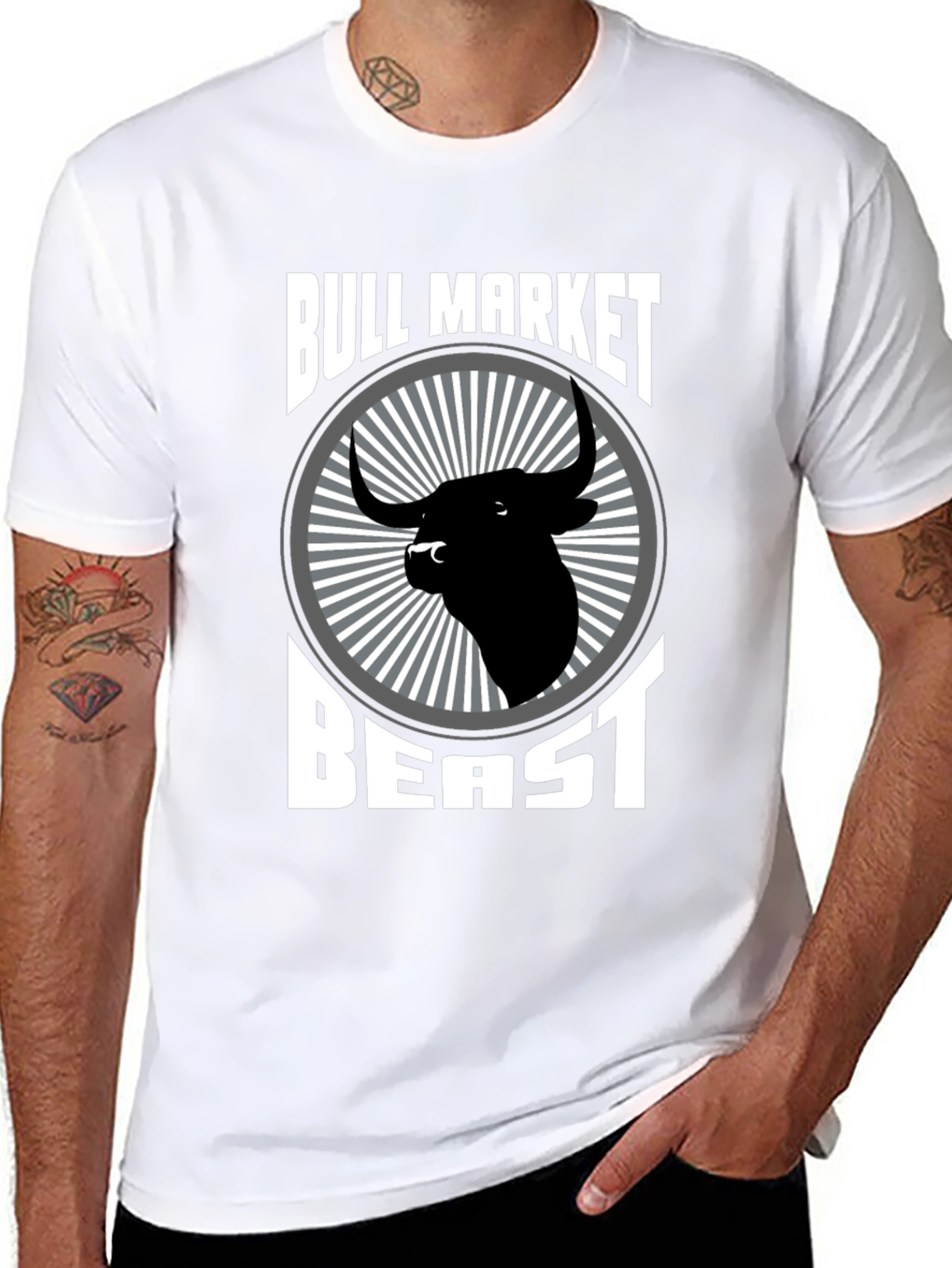 Black Bull Market Beast T-Shirt - Black Graphic Tee view 8