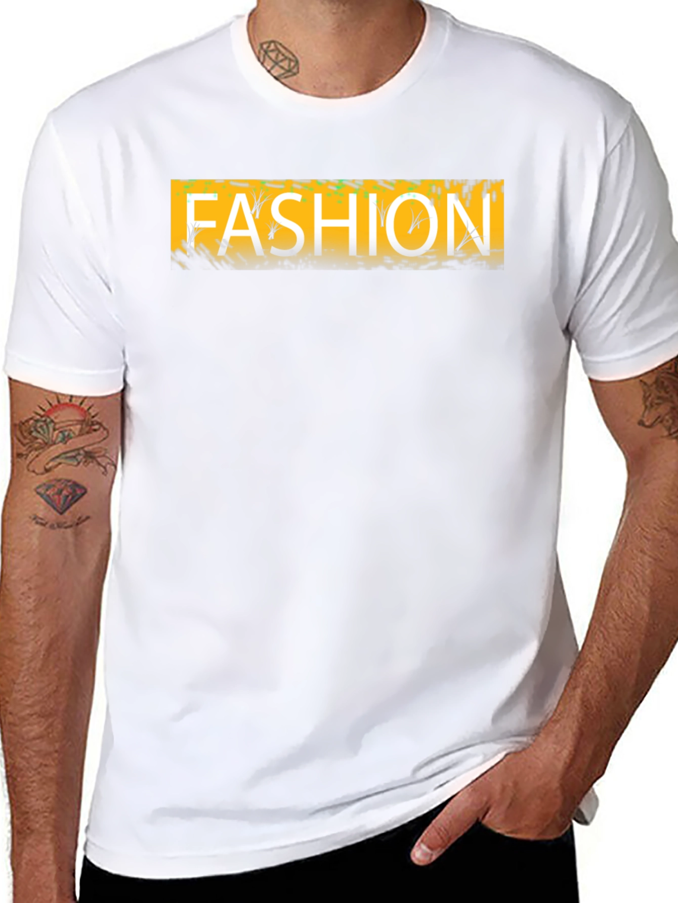 Black Fashion Graphic Tee - Stylish Black T-Shirt for Men view 8