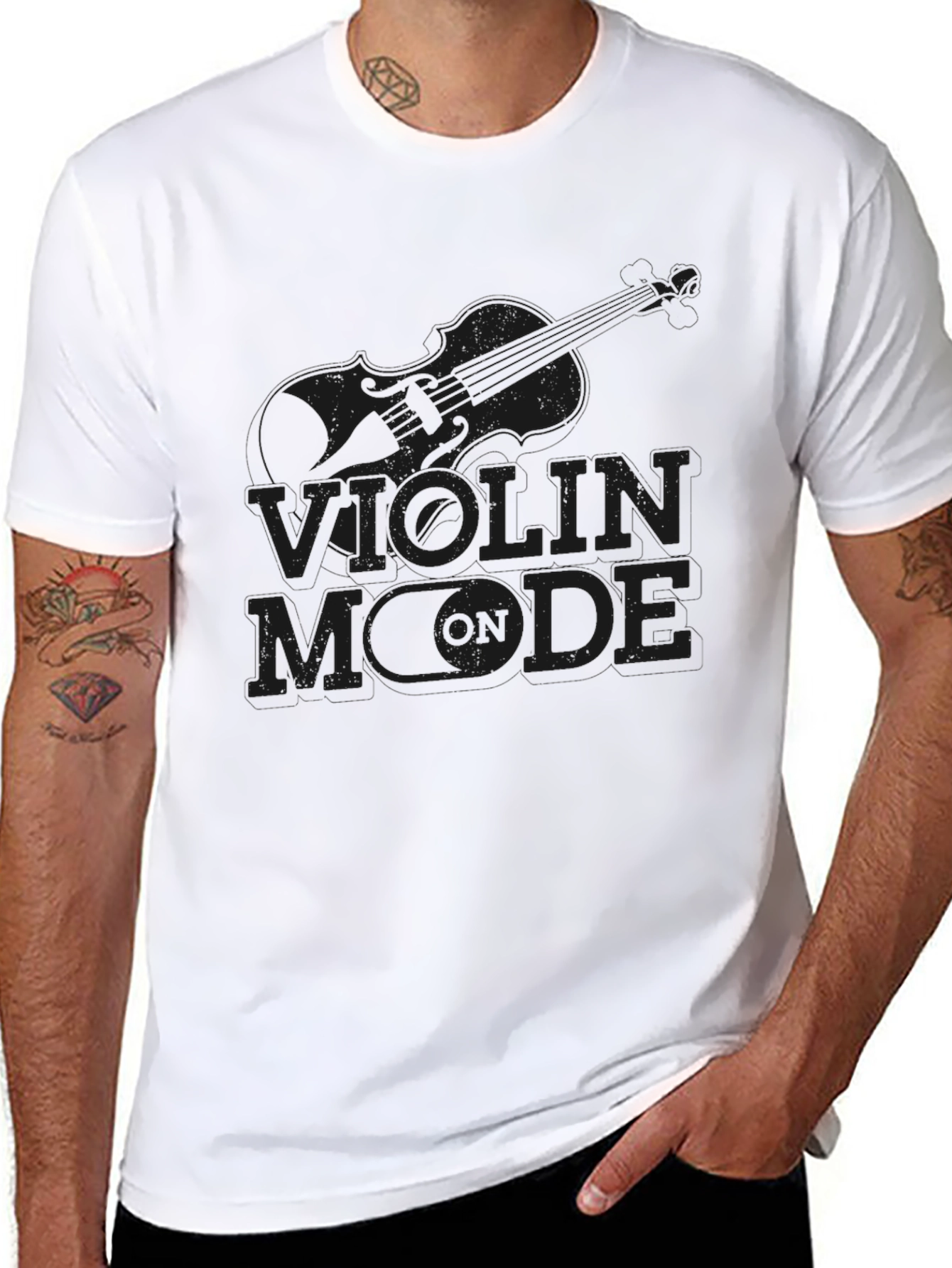 Black Violin Mode T-Shirt - Music Lover Tee view 8