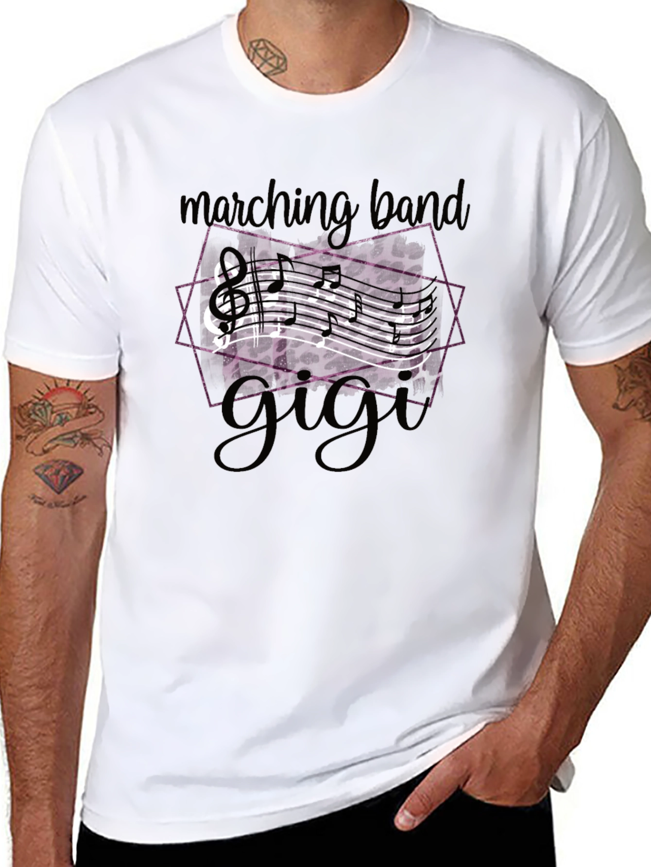 Black Marching Band Gigi T-Shirt - Music Lover Tee view 8
