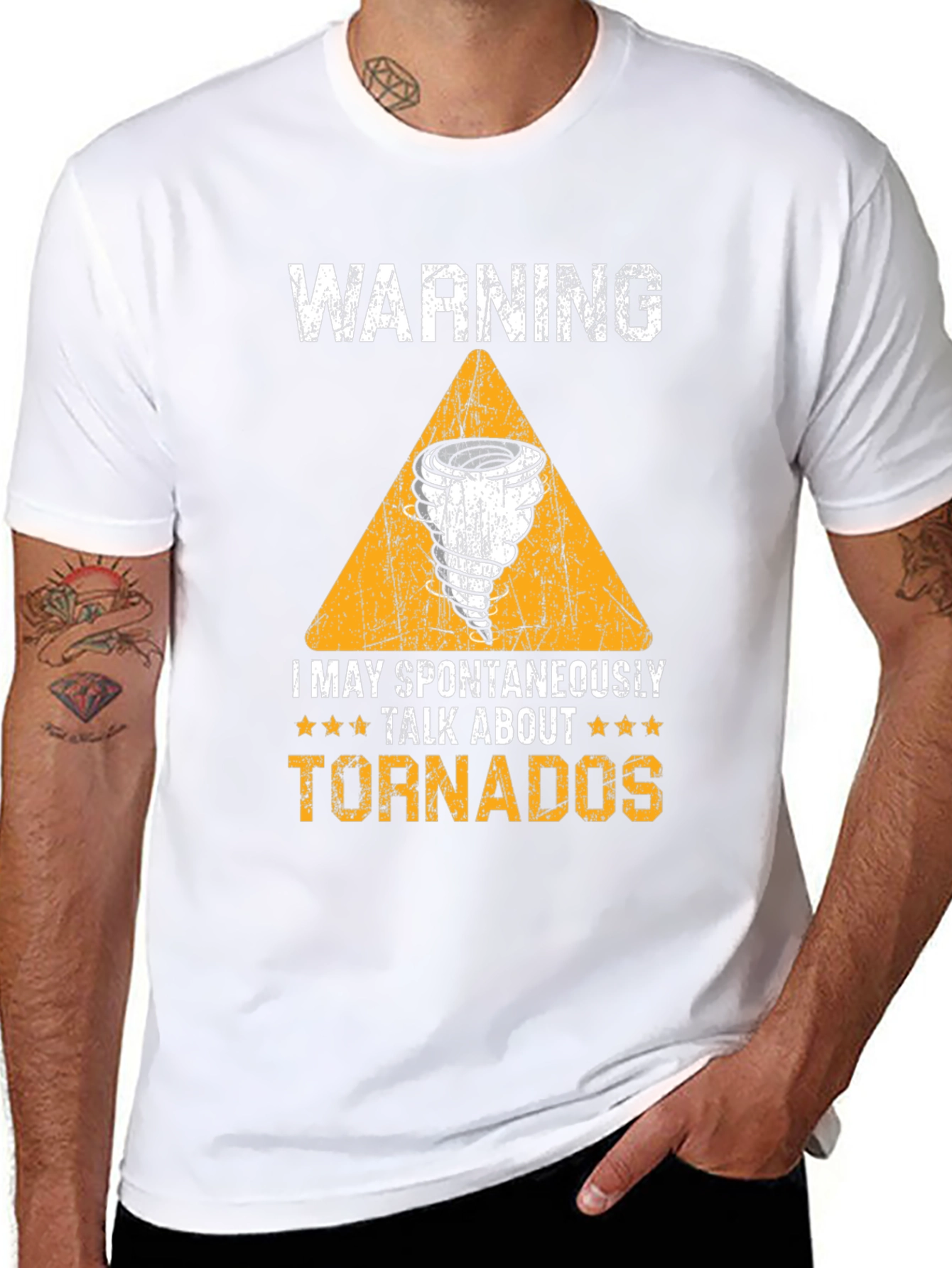 Black Warning I May Spontaneously Talk About Tornadoes T-Shirt view 8
