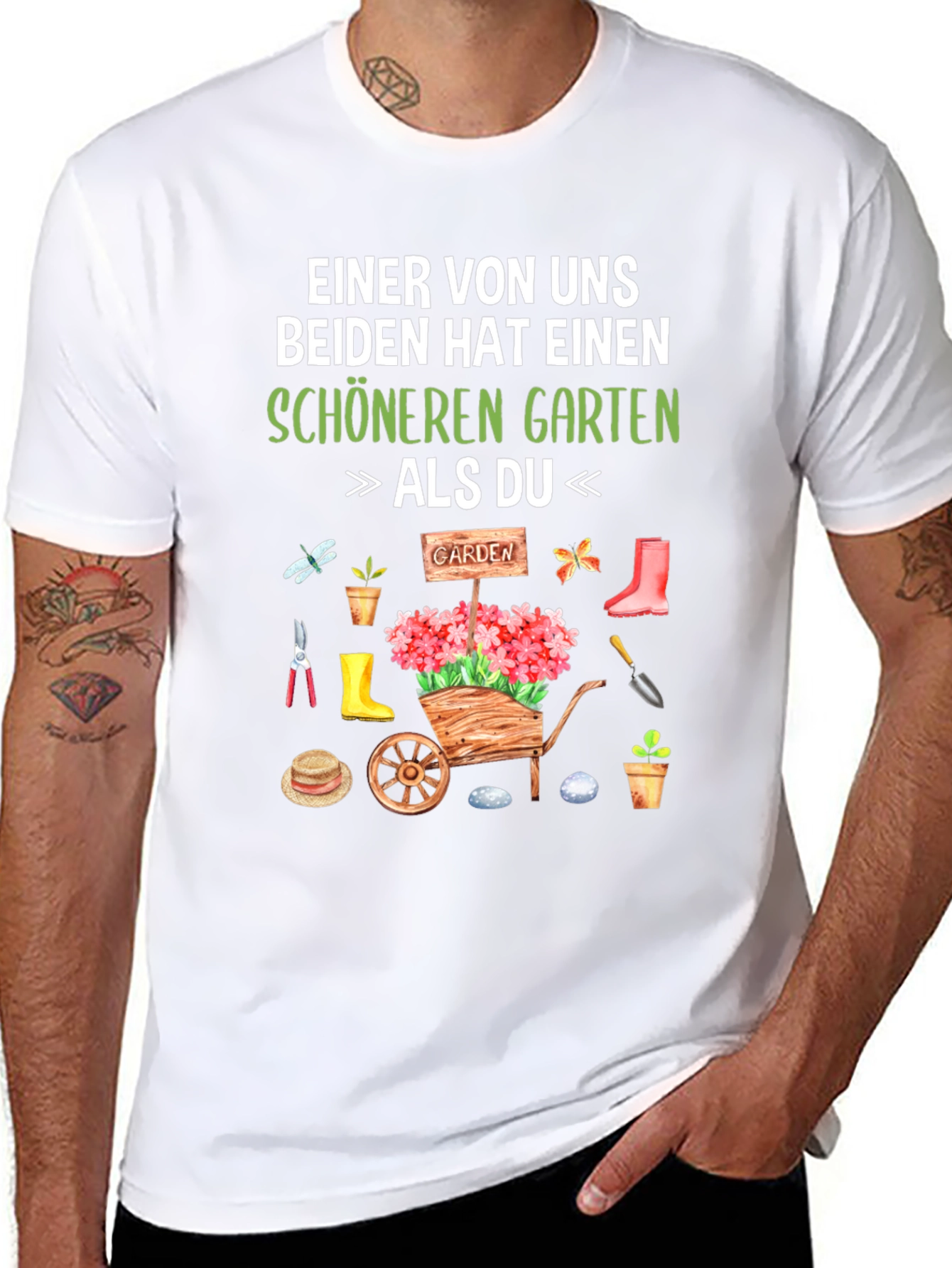 Black Gardener T-Shirt: "Schöneren Garten" view 8