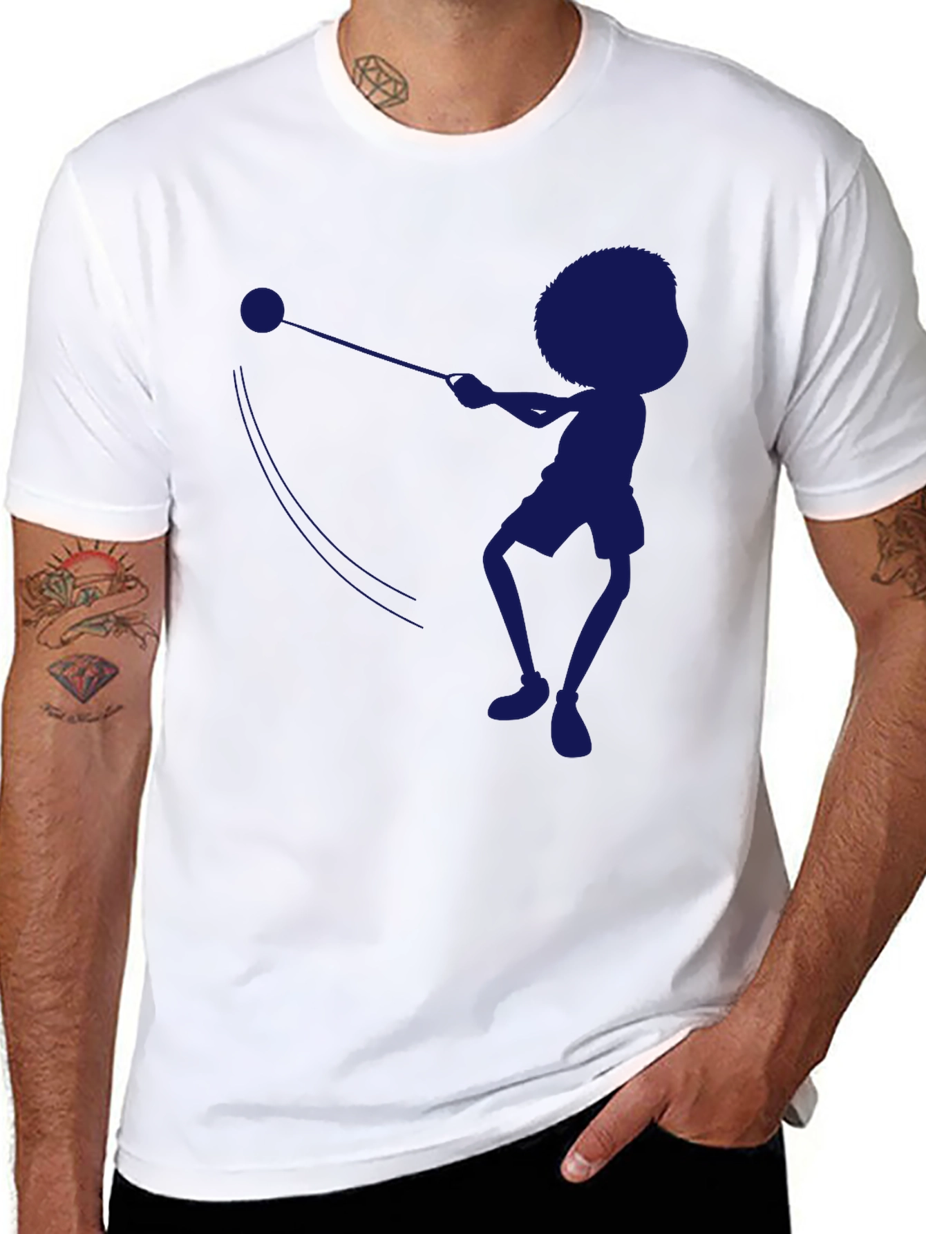 Black Hammer Throw Silhouette T-Shirt view 8