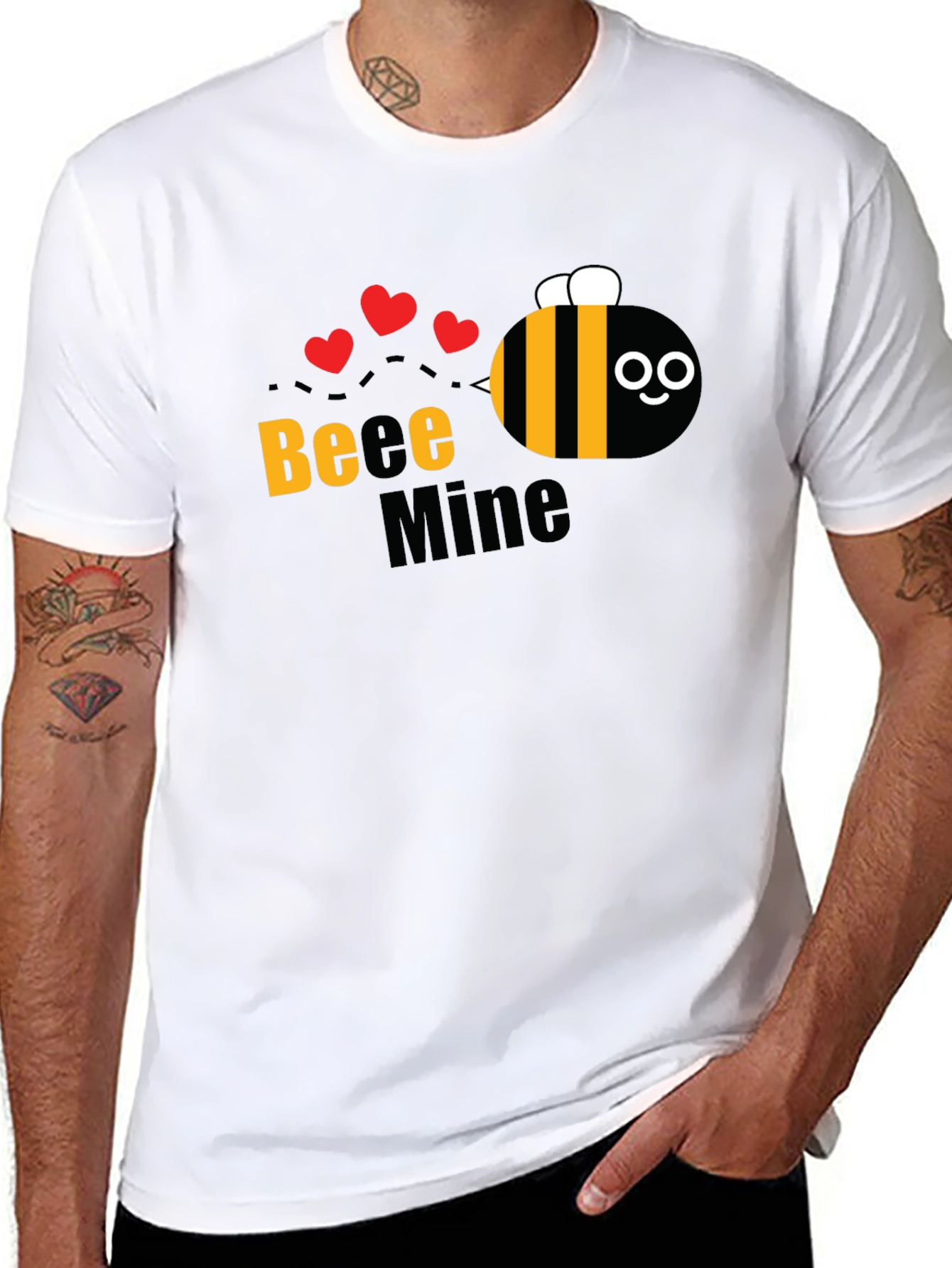 Black Bee Mine Graphic T-Shirt - Cute Valentine's Day Tee view 8