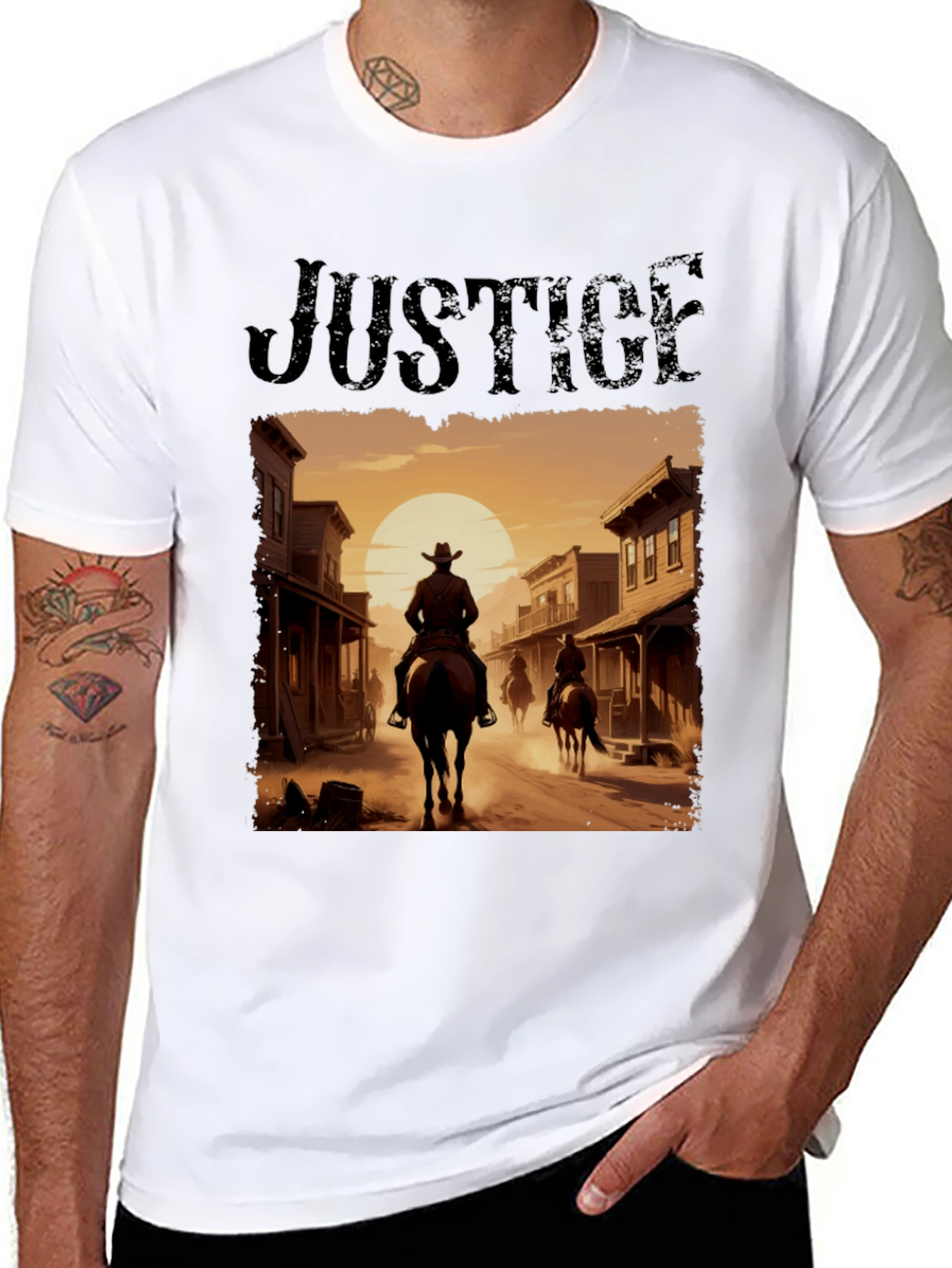 Black Justice Cowboy T-Shirt view 8
