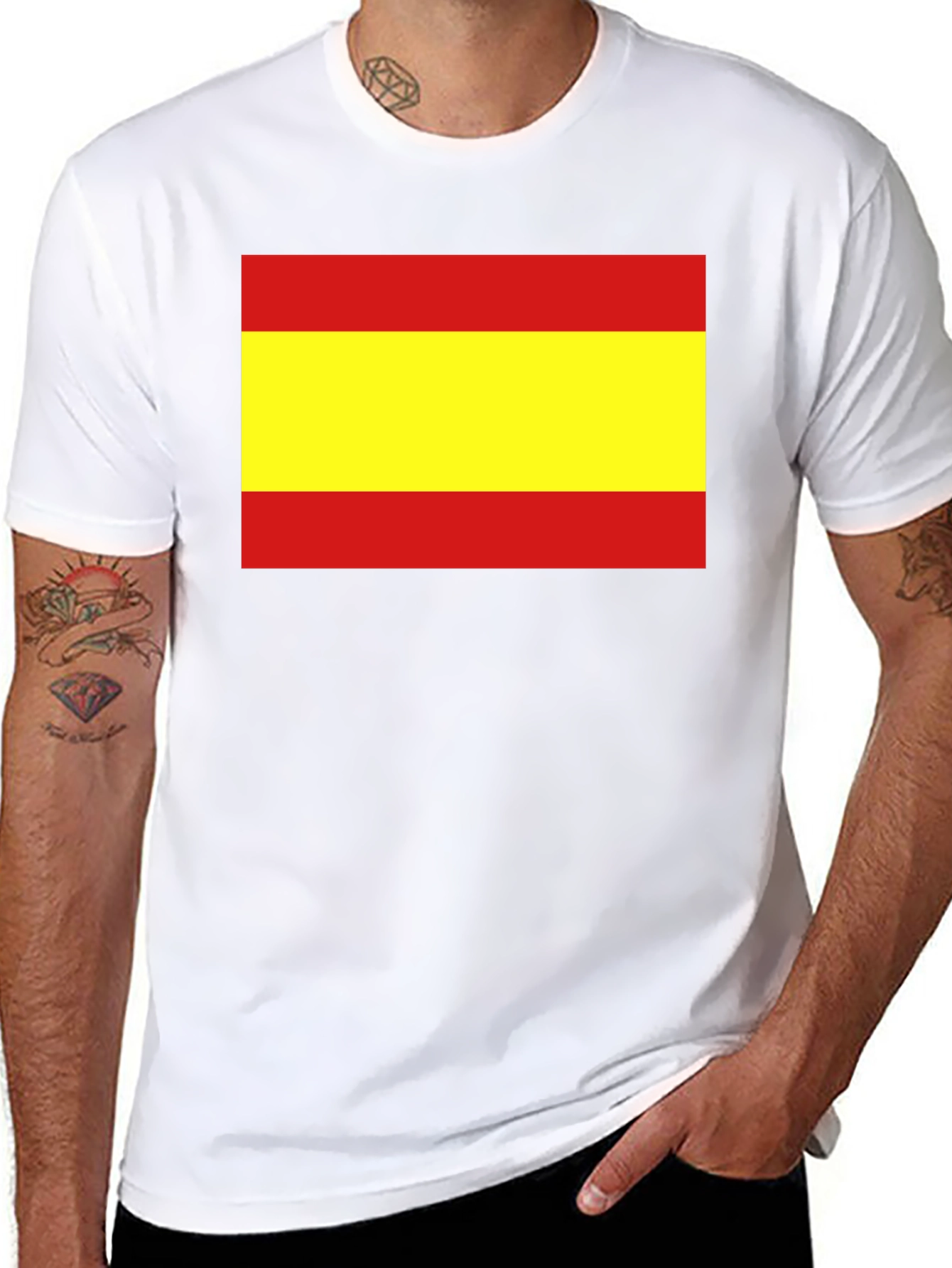 Black Spain Flag T-Shirt - Show Your Support! view 8