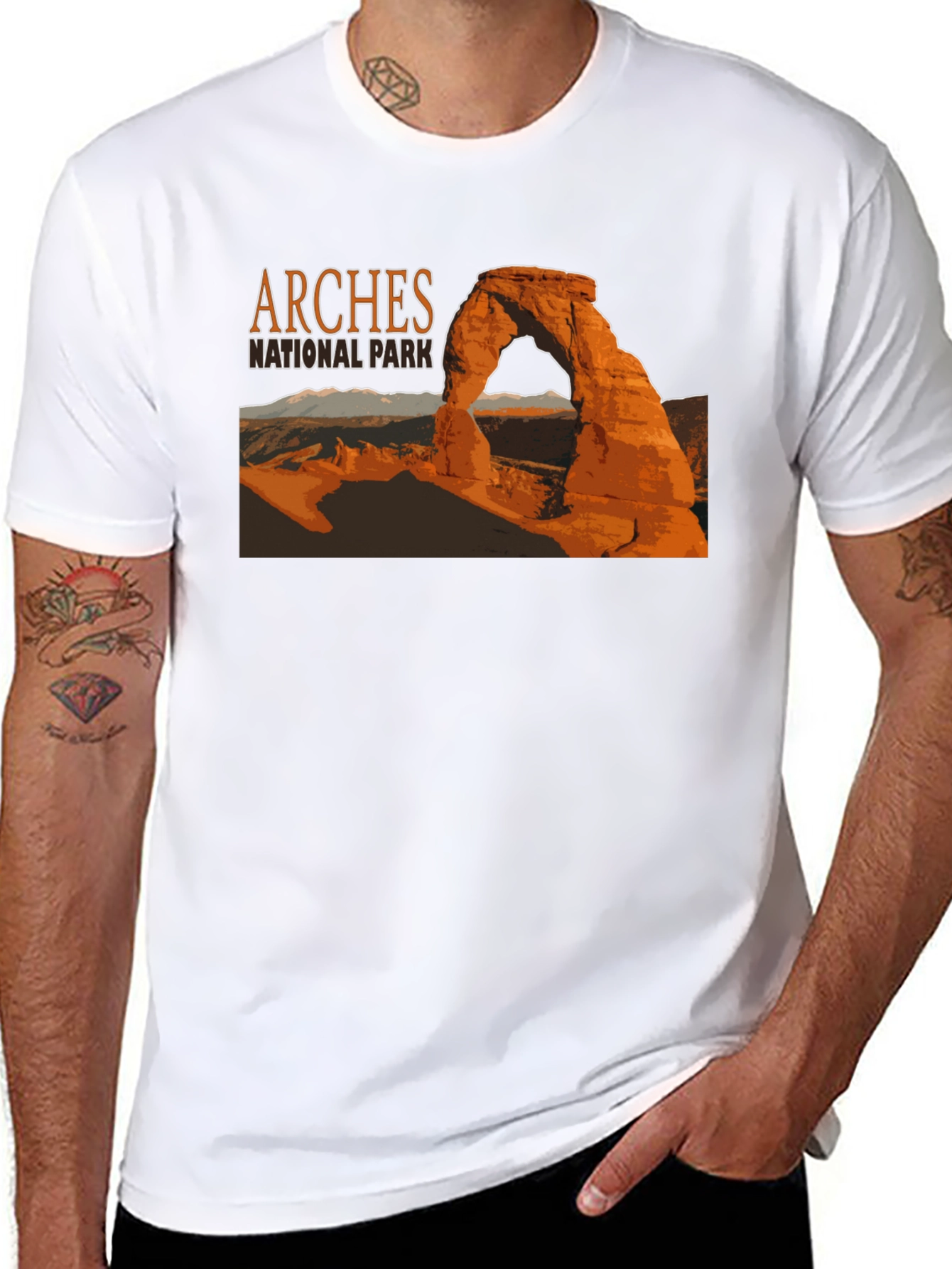 Black Arches National Park Graphic T-Shirt view 8