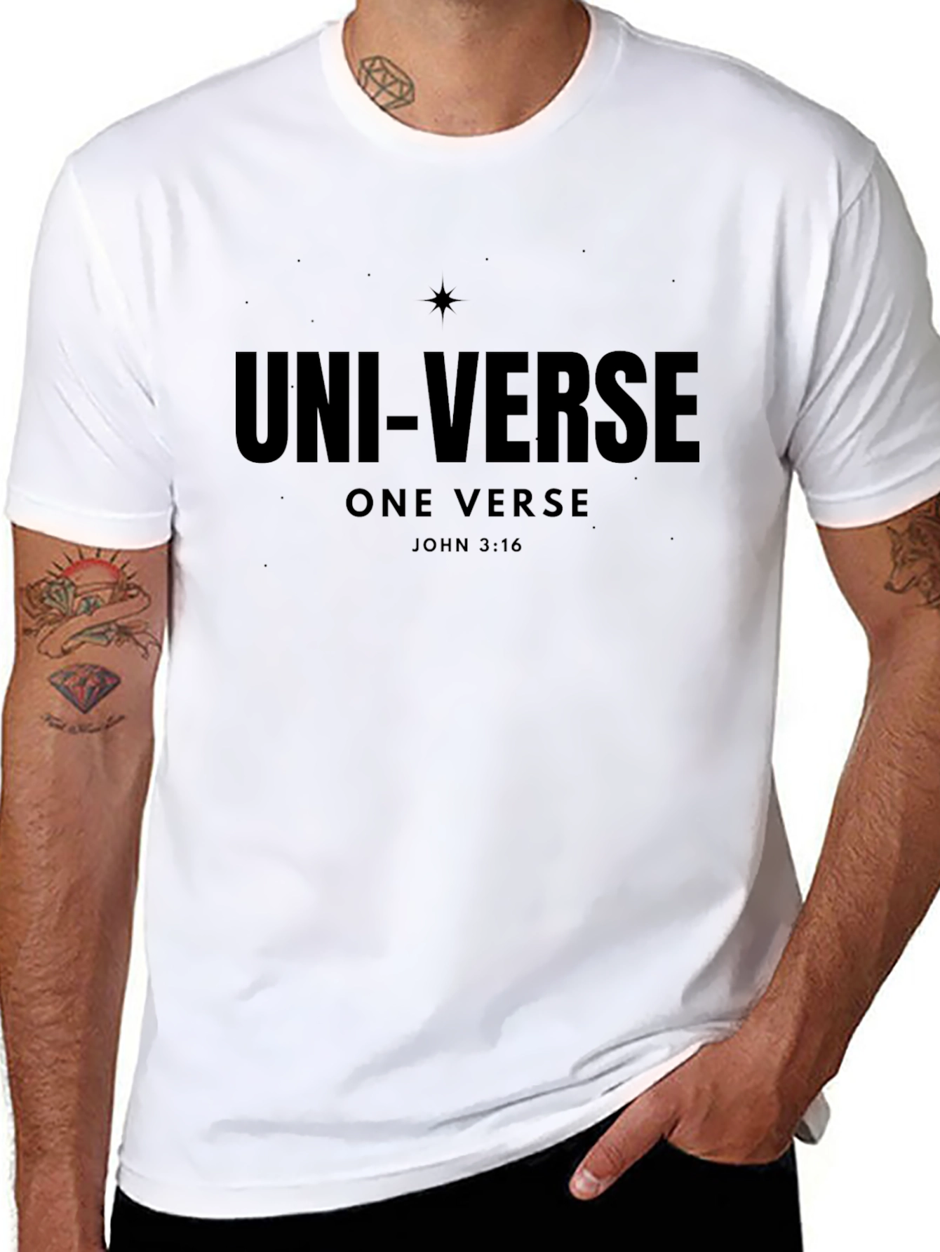 Black Uni-Verse One Verse Graphic Tee view 8