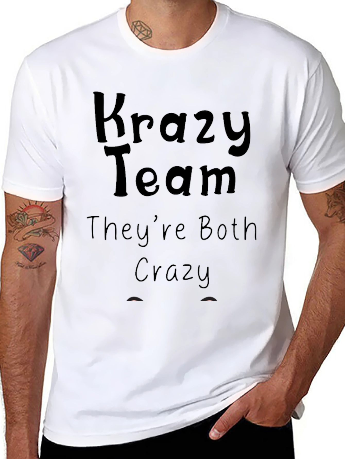 Black Krazy Team Tee - They're Both Crazy Shirt view 8
