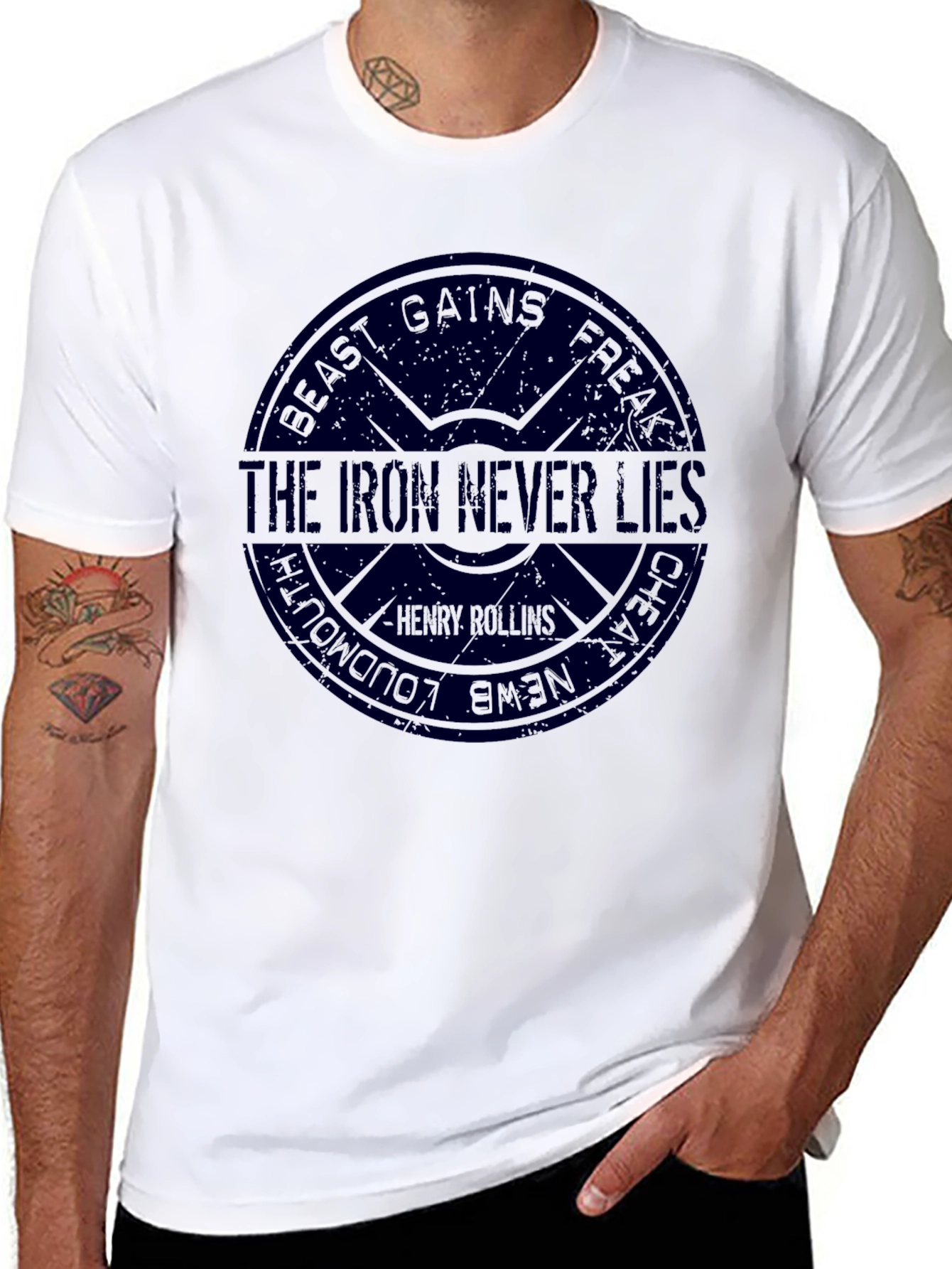 Black The Iron Never Lies Graphic Tee view 8