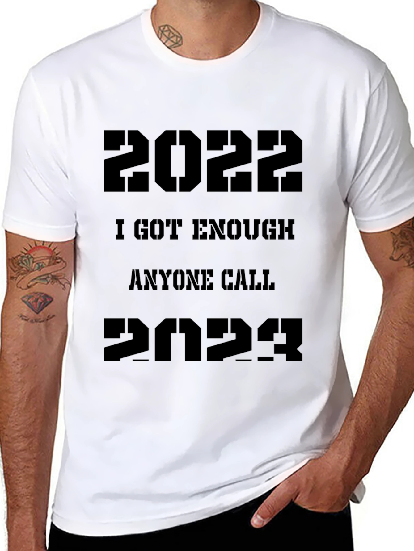 Black 2022/2023 Sarcastic T-Shirt - "I Got Enough Anyone Call" view 8