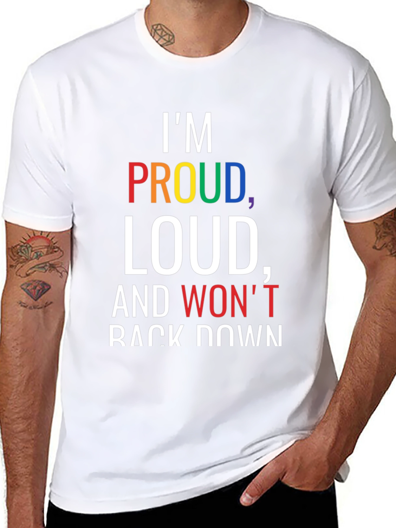 Black Proud Loud T-Shirt - Black Pride Tee view 8