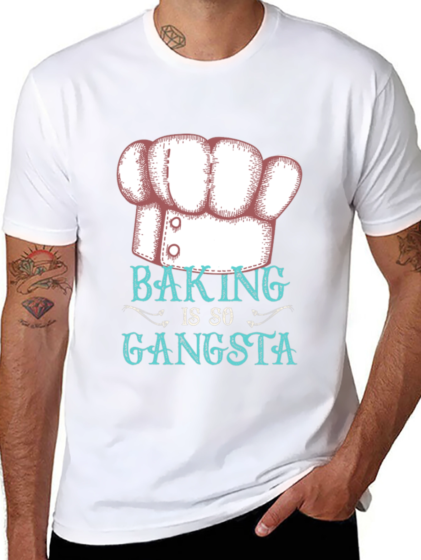 Black Baking Is So Gangsta Graphic T-Shirt view 8