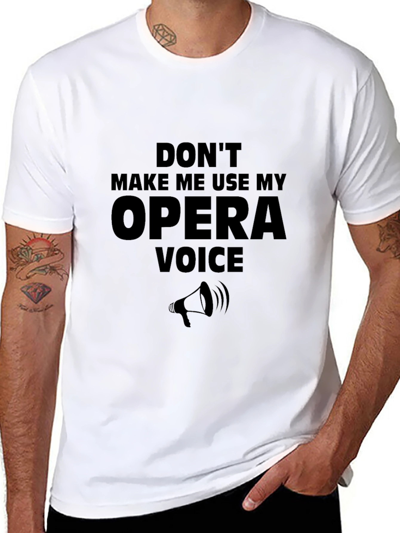 Black Opera Voice T-Shirt - Funny Graphic Tee view 8