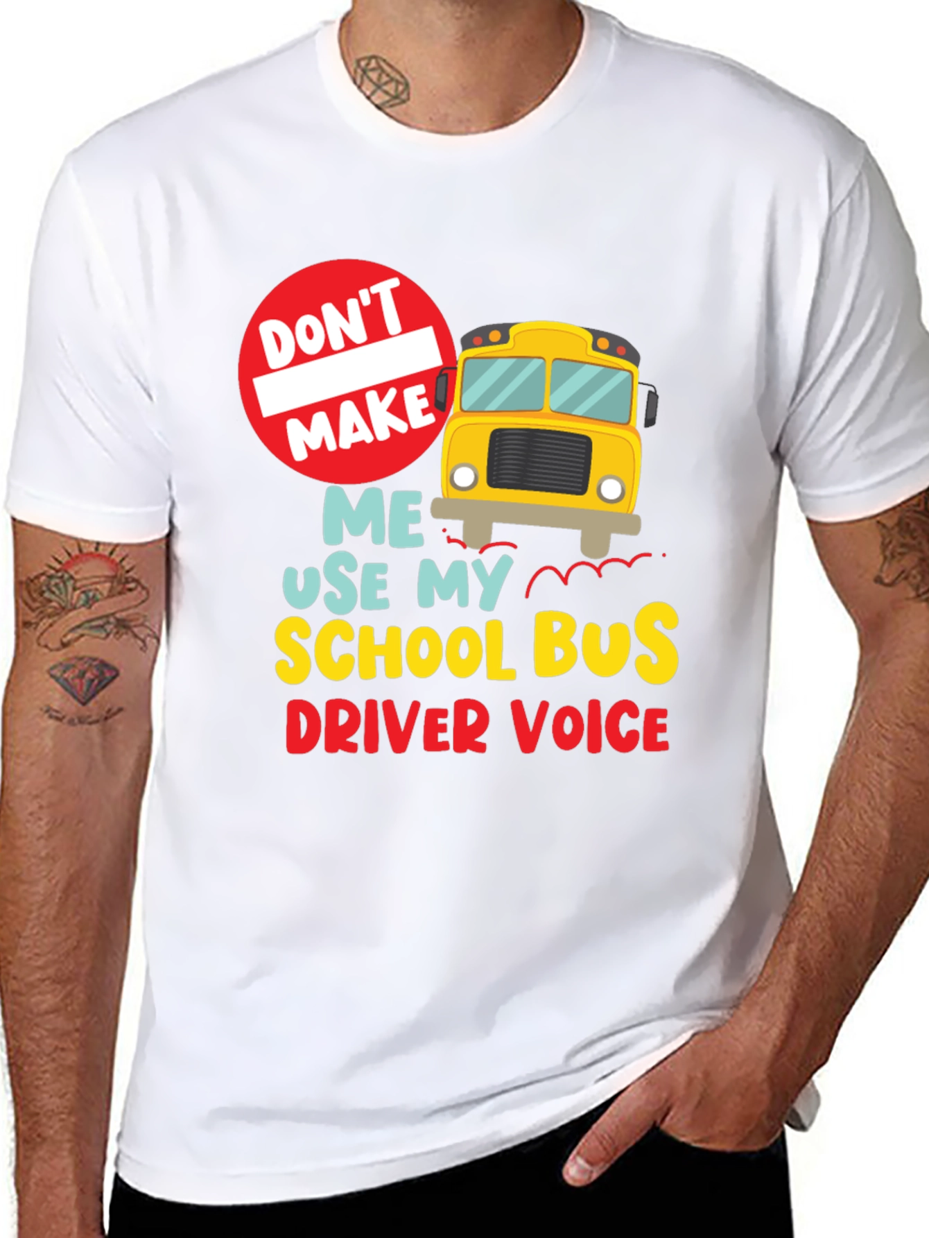 Black Funny School Bus Driver T-Shirt - "Don't Make Me..." view 8