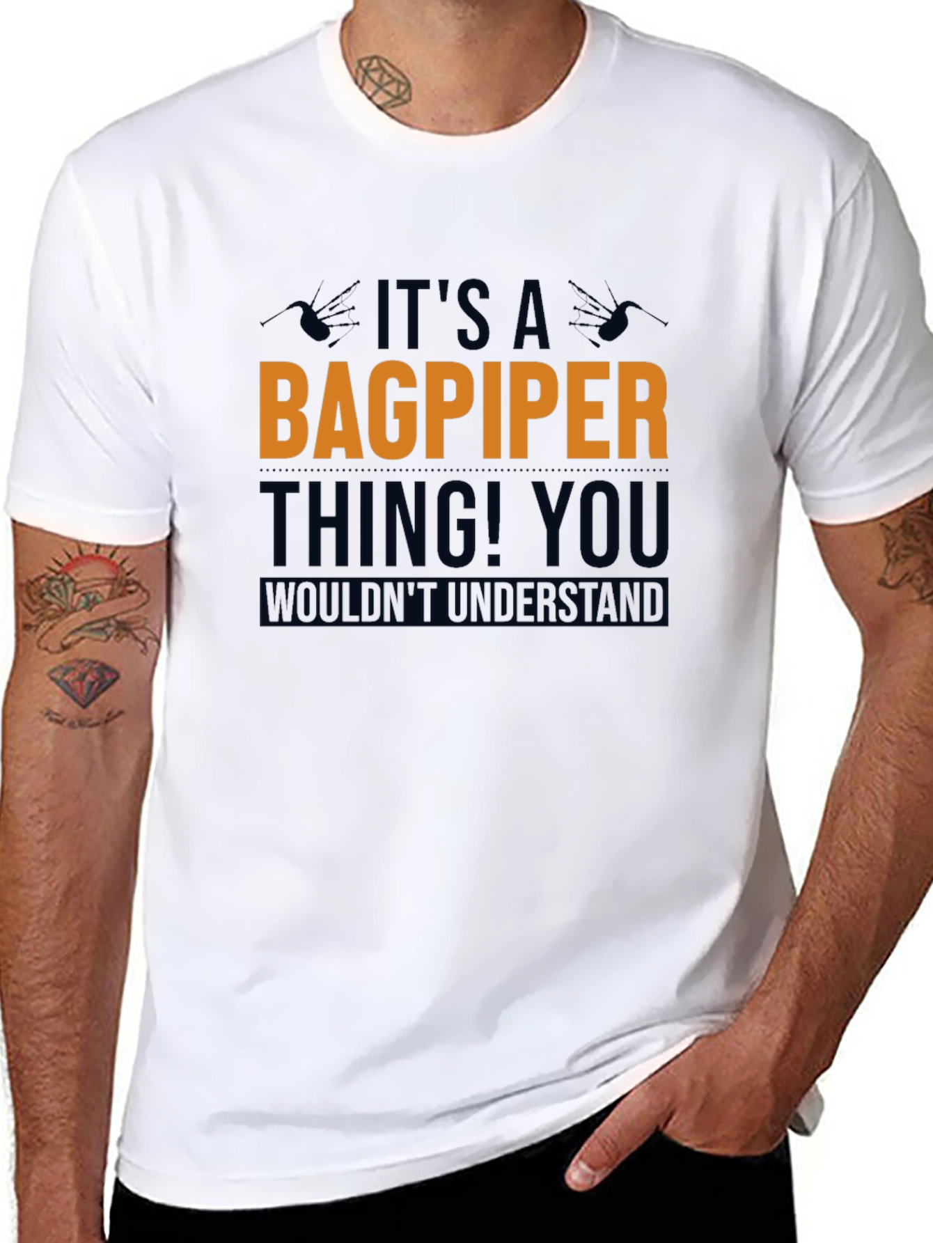 Black It's a Bagpiper Thing T-Shirt - Black view 8