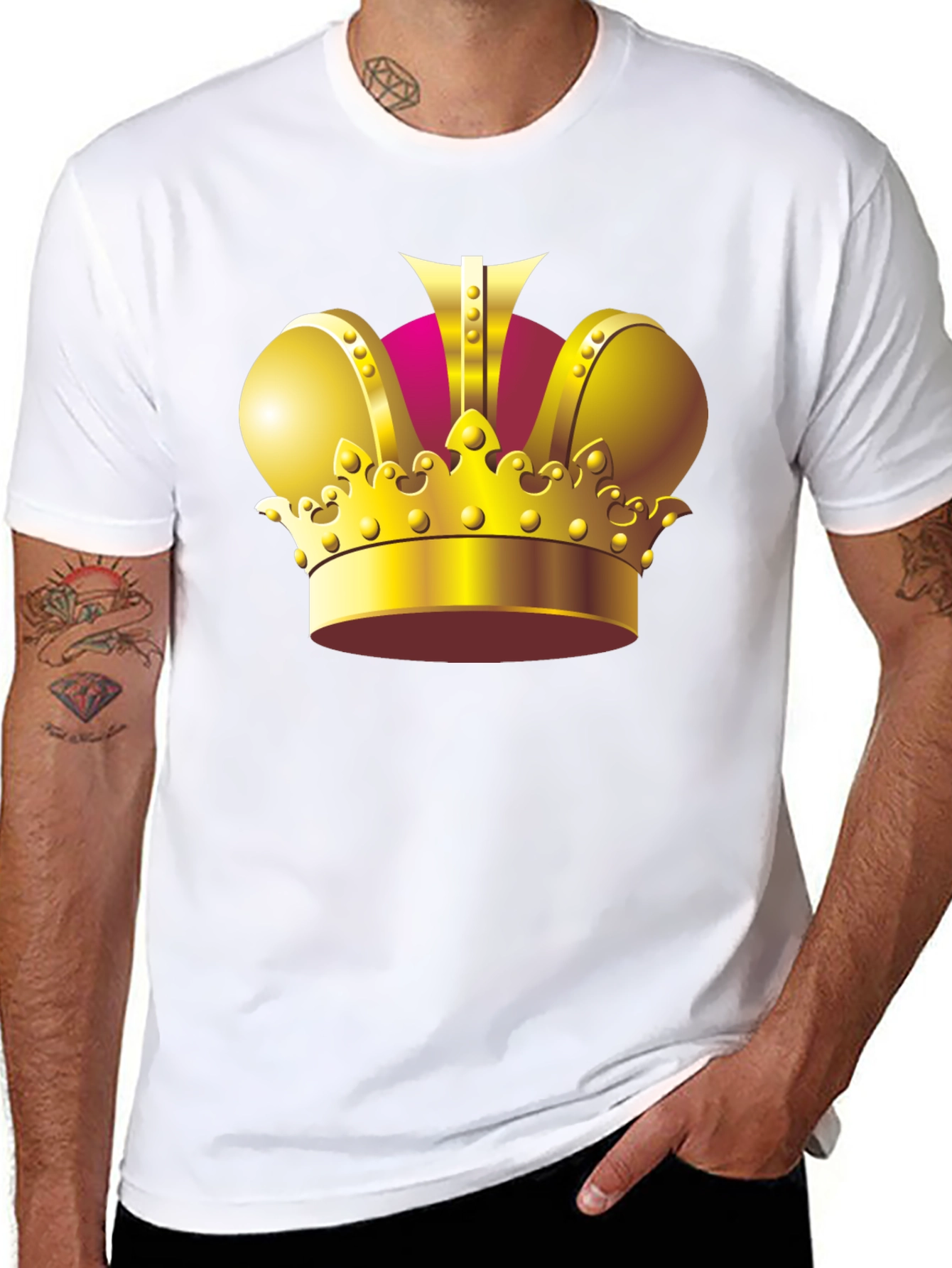 Black Regal Crown Graphic Tee - King Style view 8