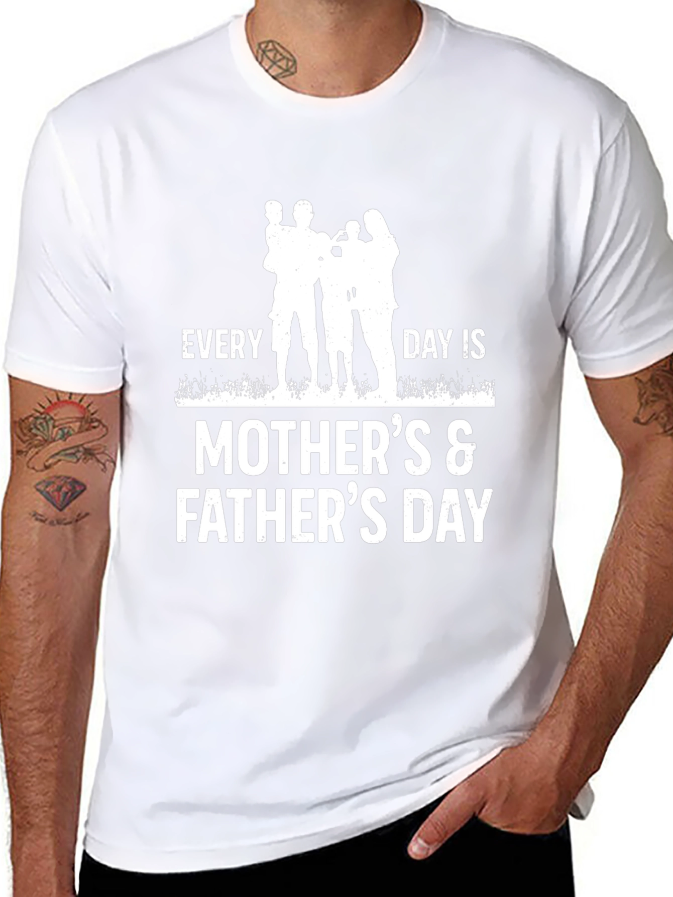 Black Every Day is Mother's & Father's Day T-Shirt view 8