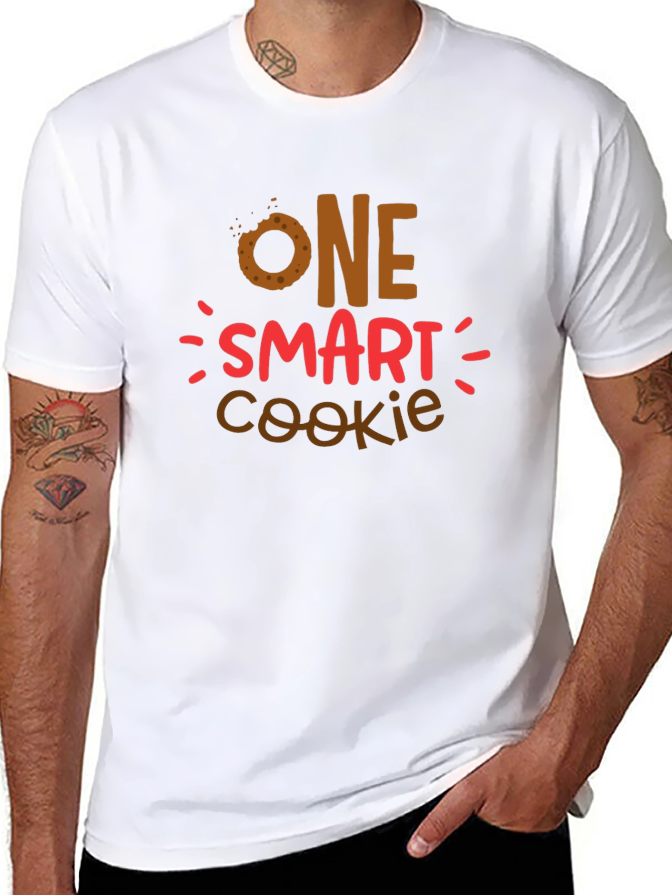 Black One Smart Cookie Graphic Tee - Fun Novelty Shirt view 8