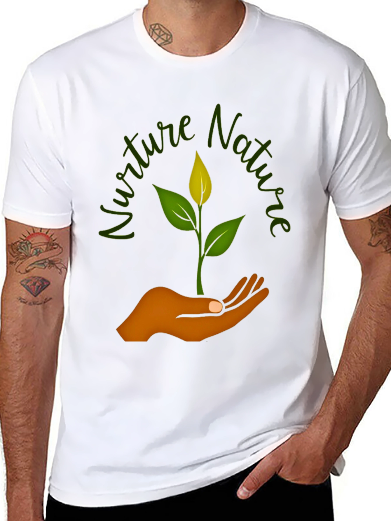 Black Nurture Nature Graphic T-Shirt - Black view 8