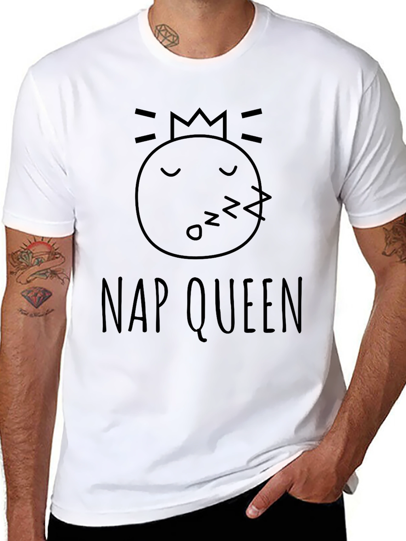 Black Nap Queen Black Graphic T-Shirt view 8