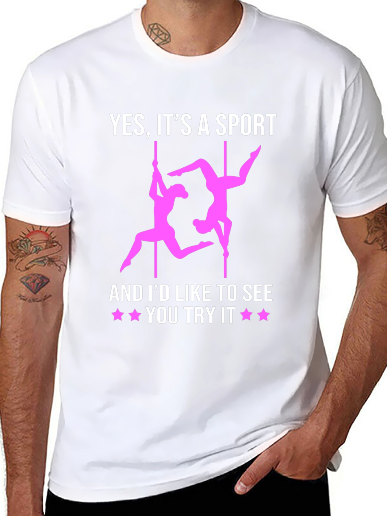 Black Pole Dancing Sport T-Shirt - Funny Athletic Apparel view 8