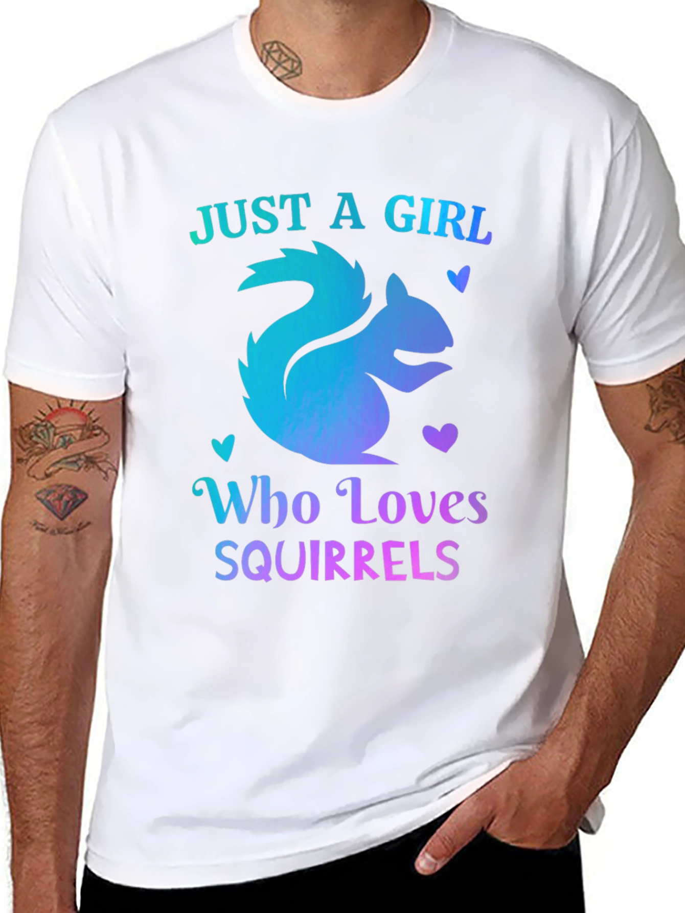 Black Girl Who Loves Squirrels T-Shirt view 8