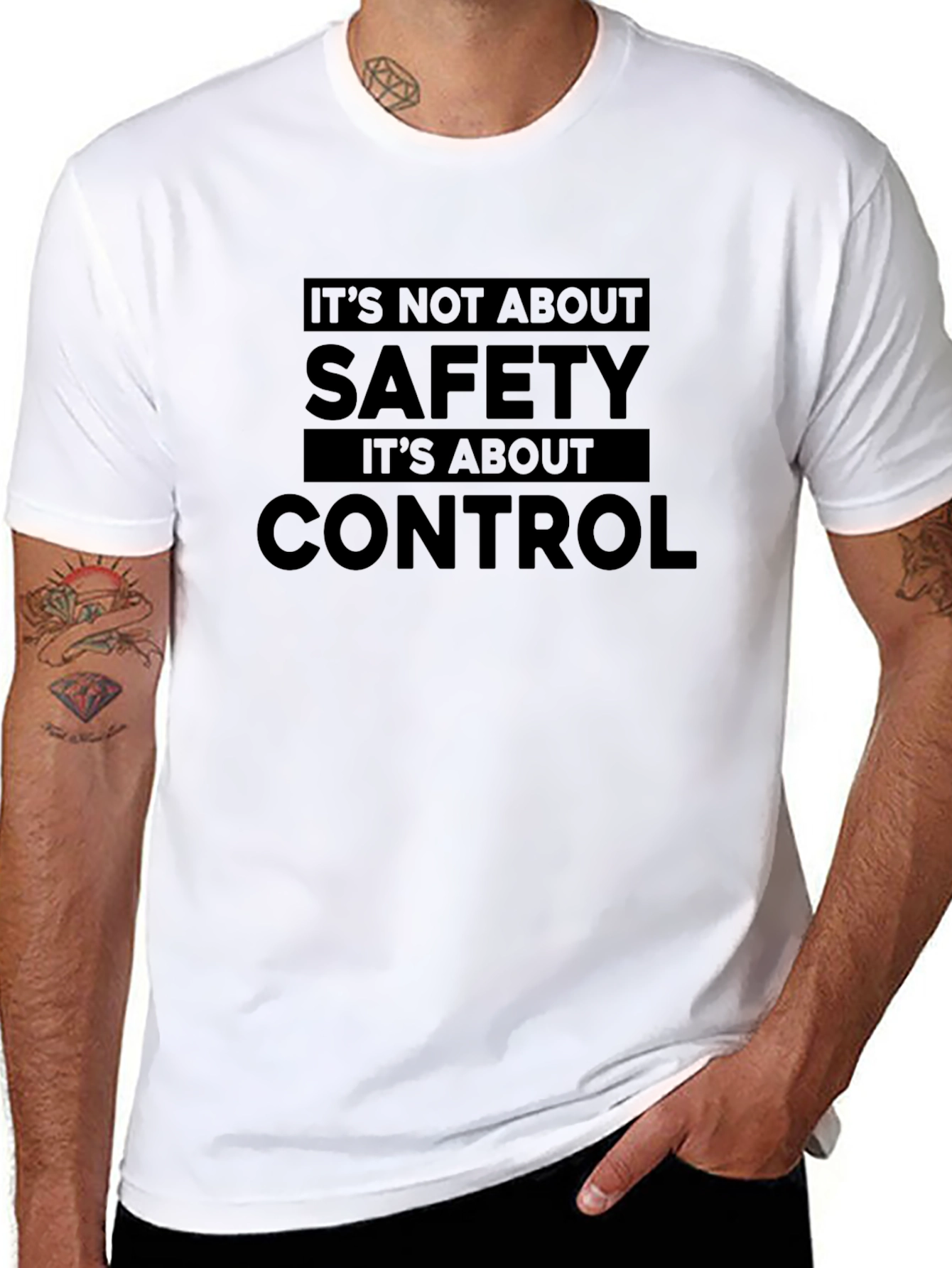 Black It's Not About Safety - Slogan T-Shirt view 8
