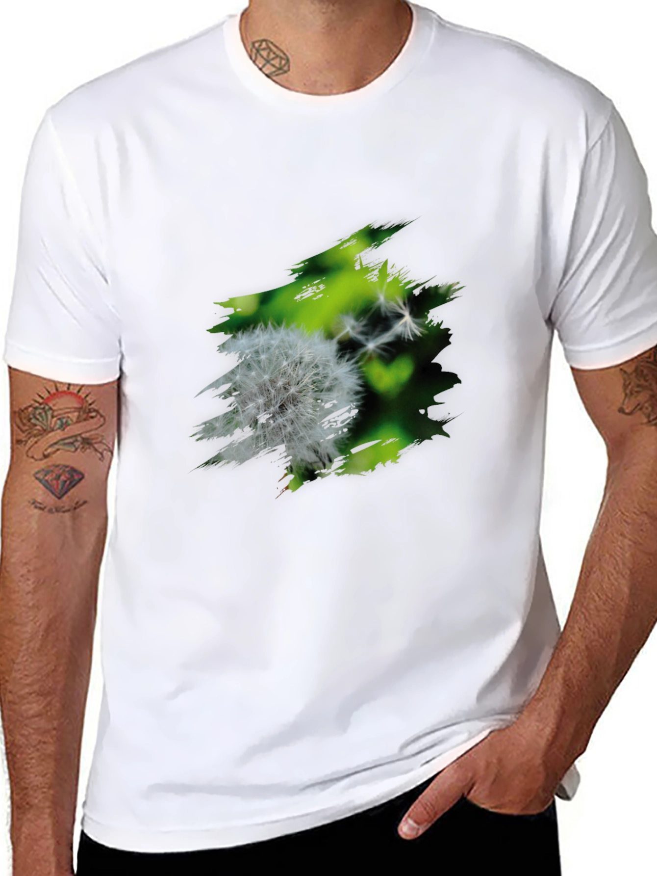 Black Dandelion Graphic Black T-Shirt view 8