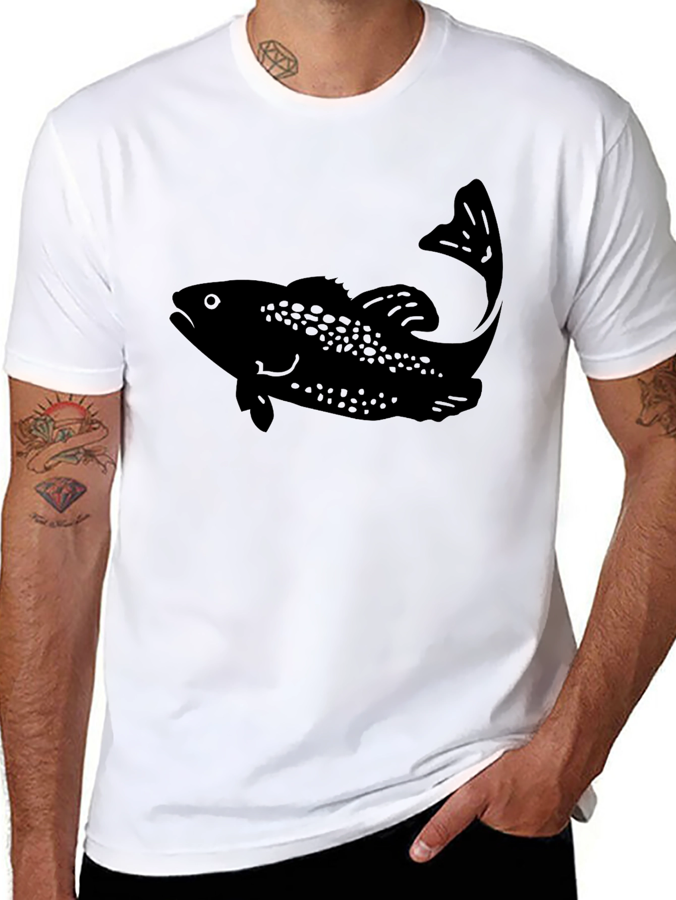 Black Black Fish Graphic Tee - Casual Style view 8