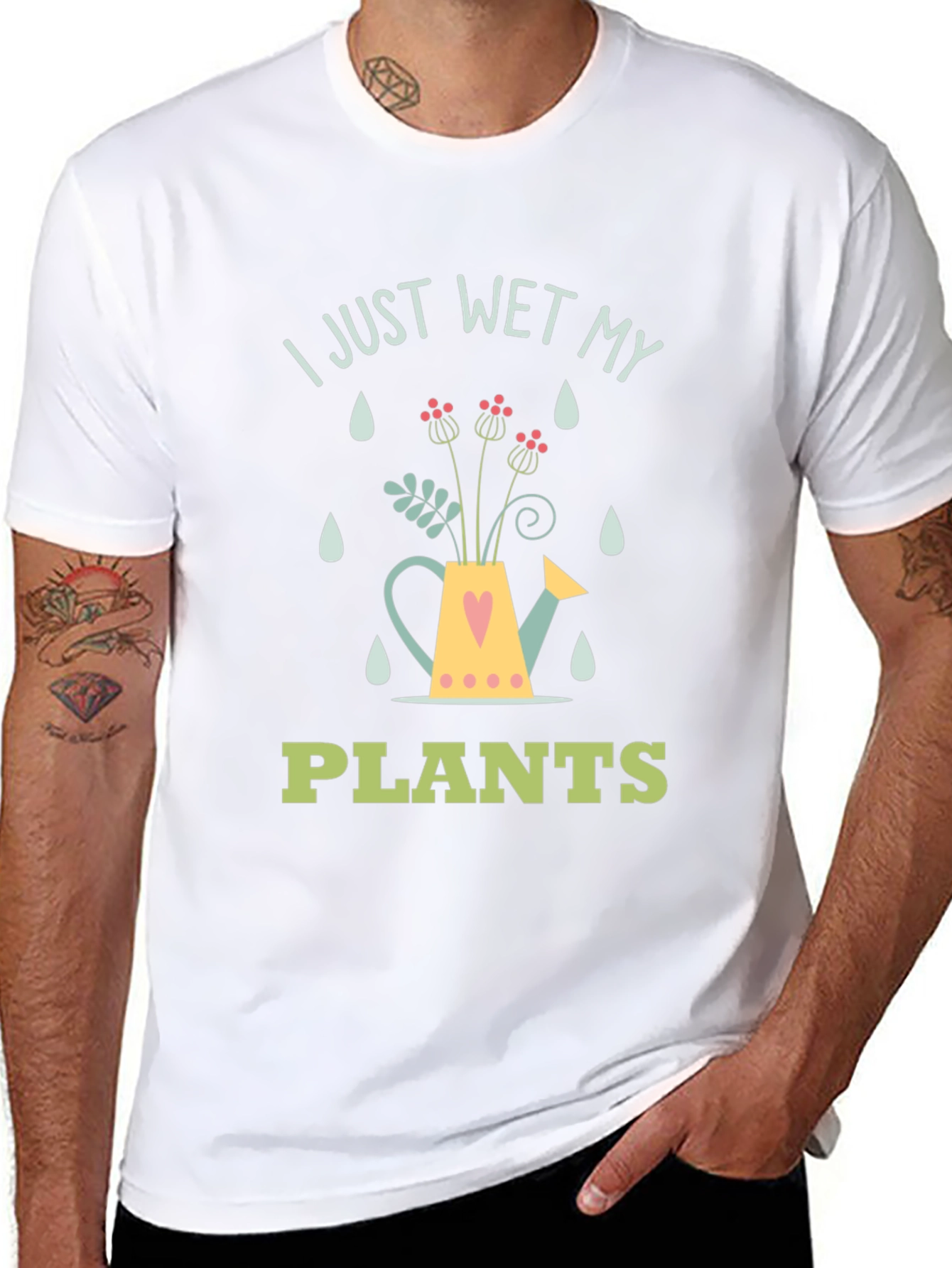 Black I Just Wet My Plants Graphic T-Shirt view 8