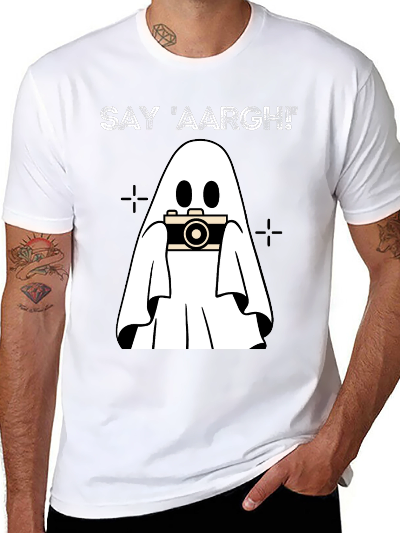 Ghost Photographer T-Shirt - Say 'AARGH!' - 8