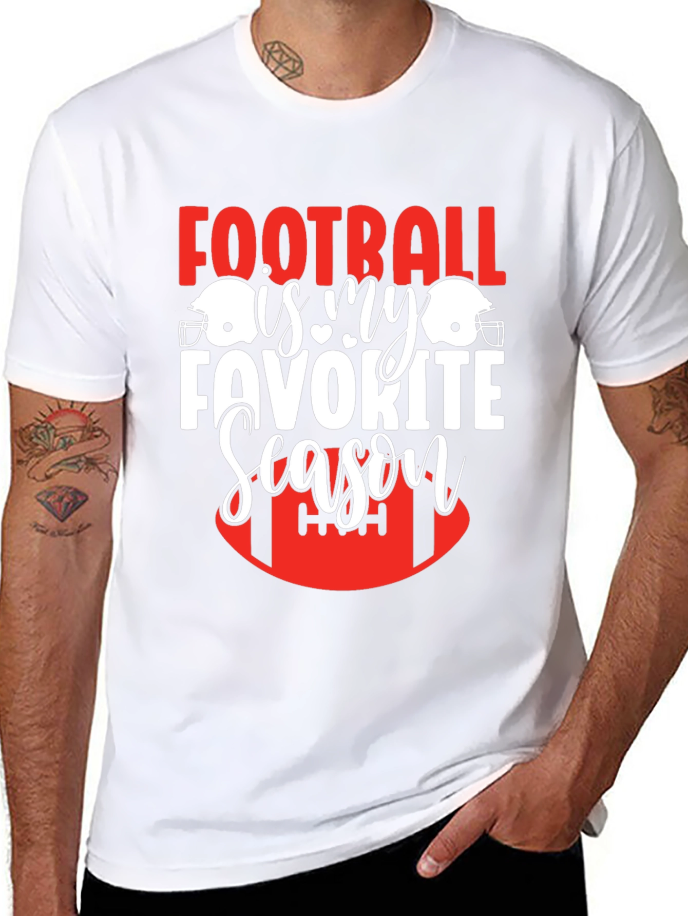 Black Football Is My Favorite Season T-Shirt view 8