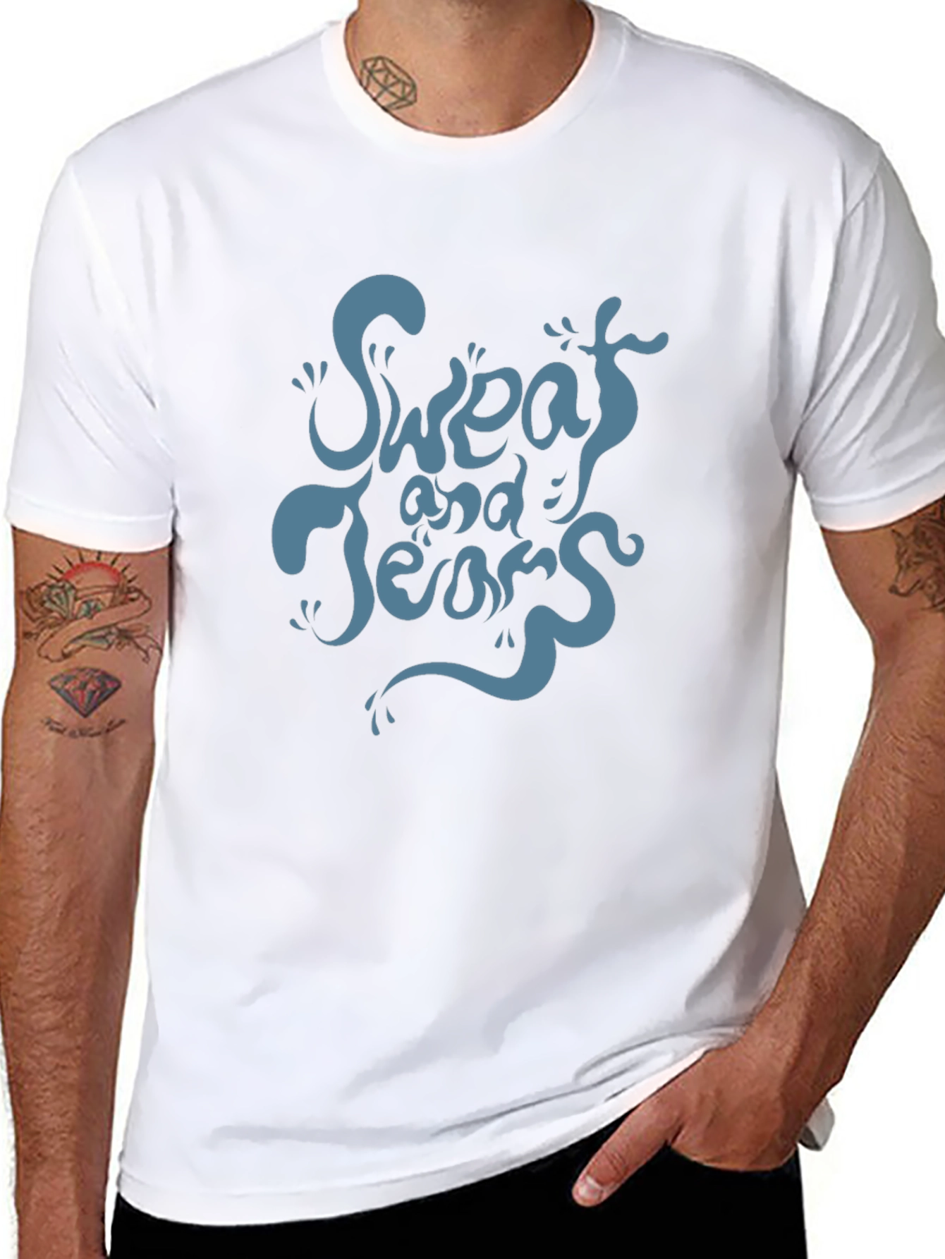 Black Sweat and Tears Graphic Tee - Unique Design, Comfortable Fit view 8