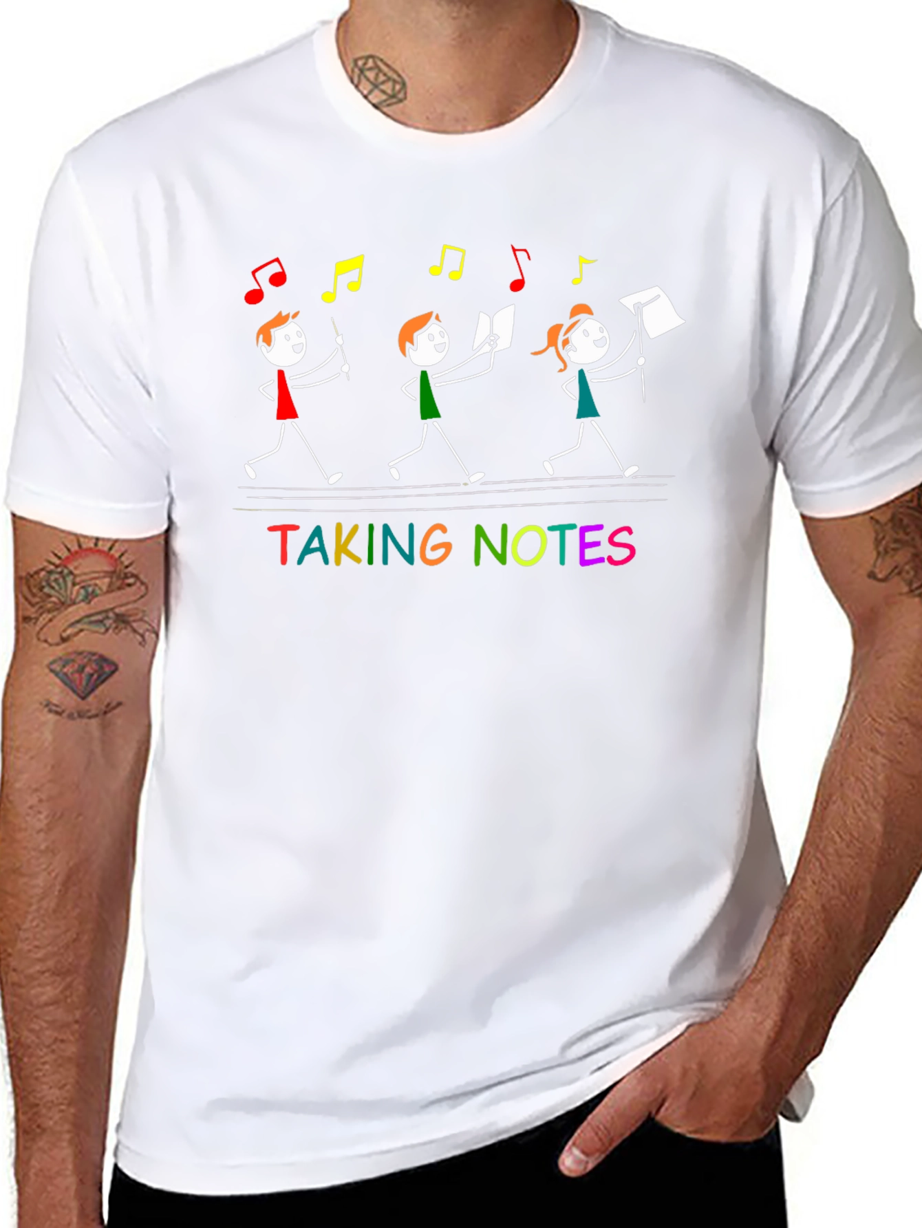 Black Taking Notes Graphic T-Shirt view 8