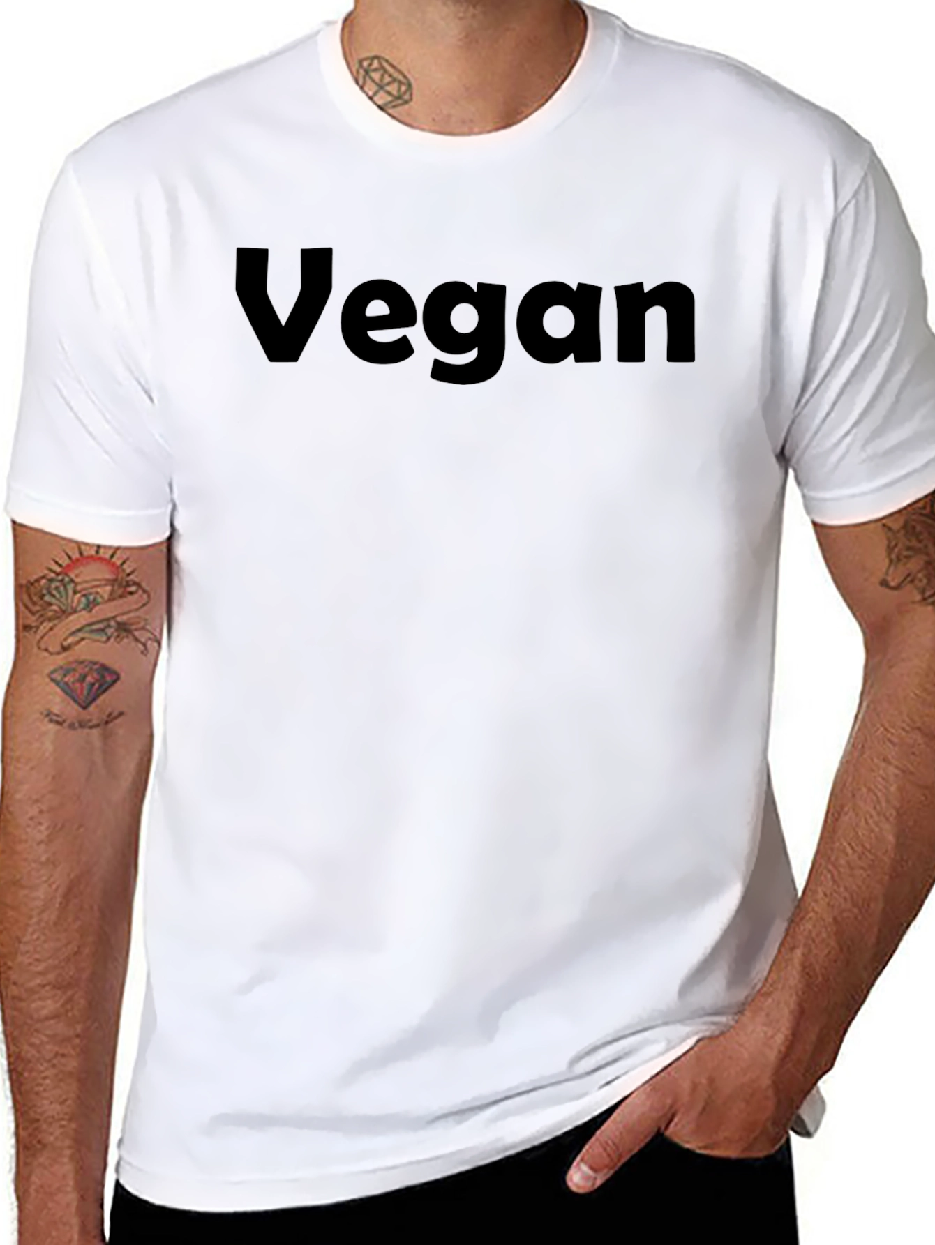 Black Vegan Black T-Shirt - Stylish and Comfortable view 8