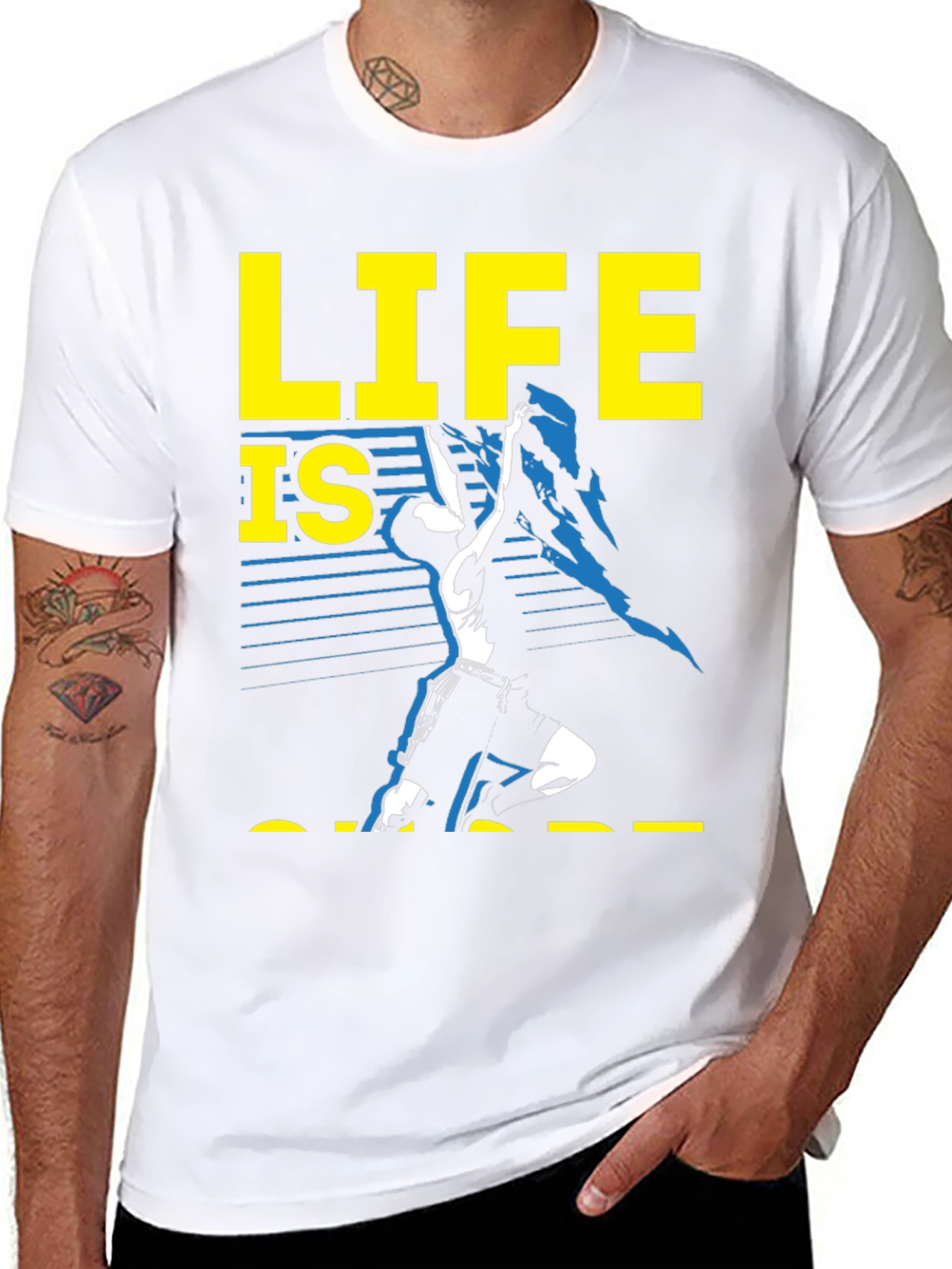 Black Life is Short T-Shirt Graphic Tee view 8