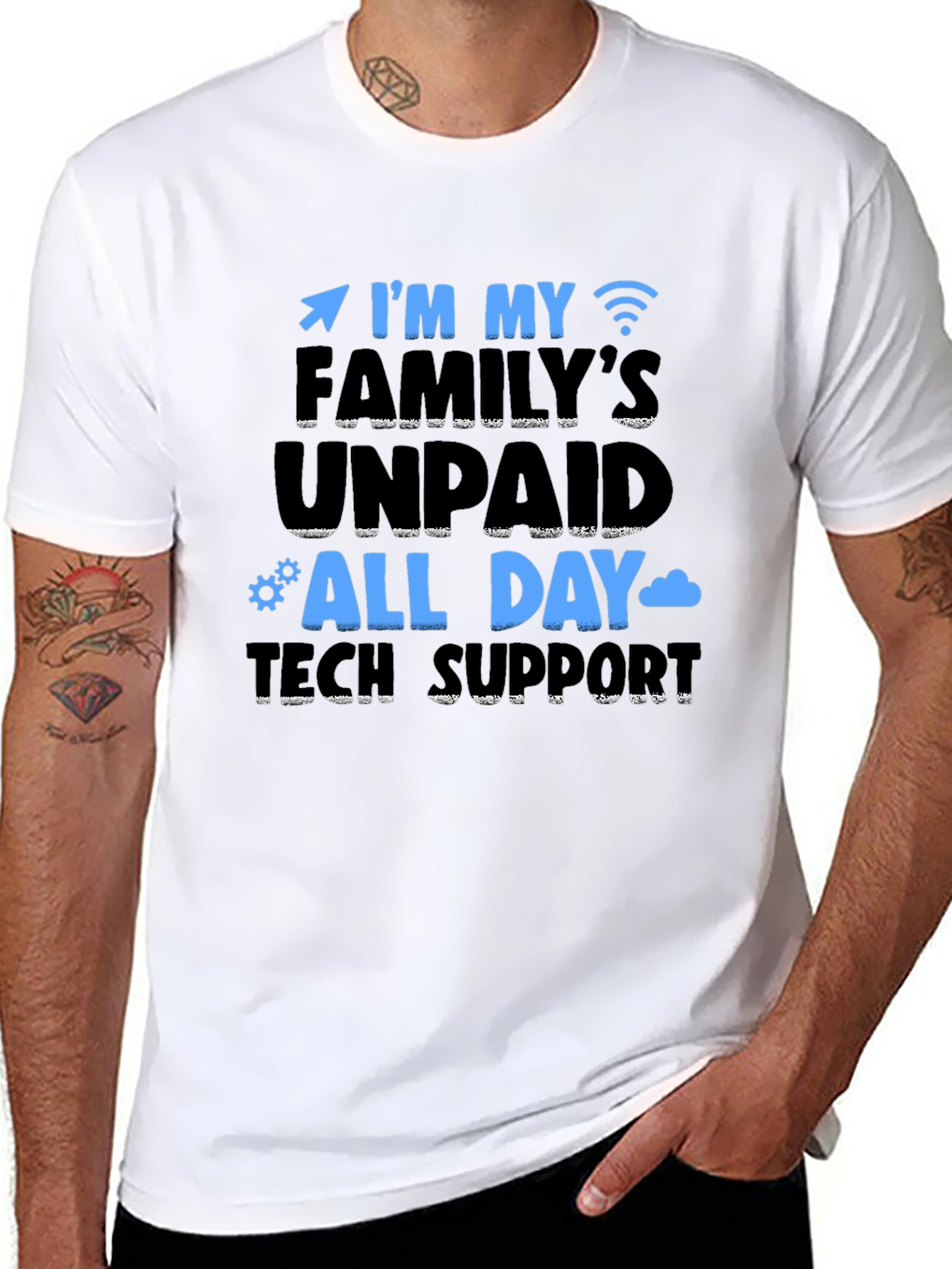 Black Family's Unpaid Tech Support T-Shirt view 8