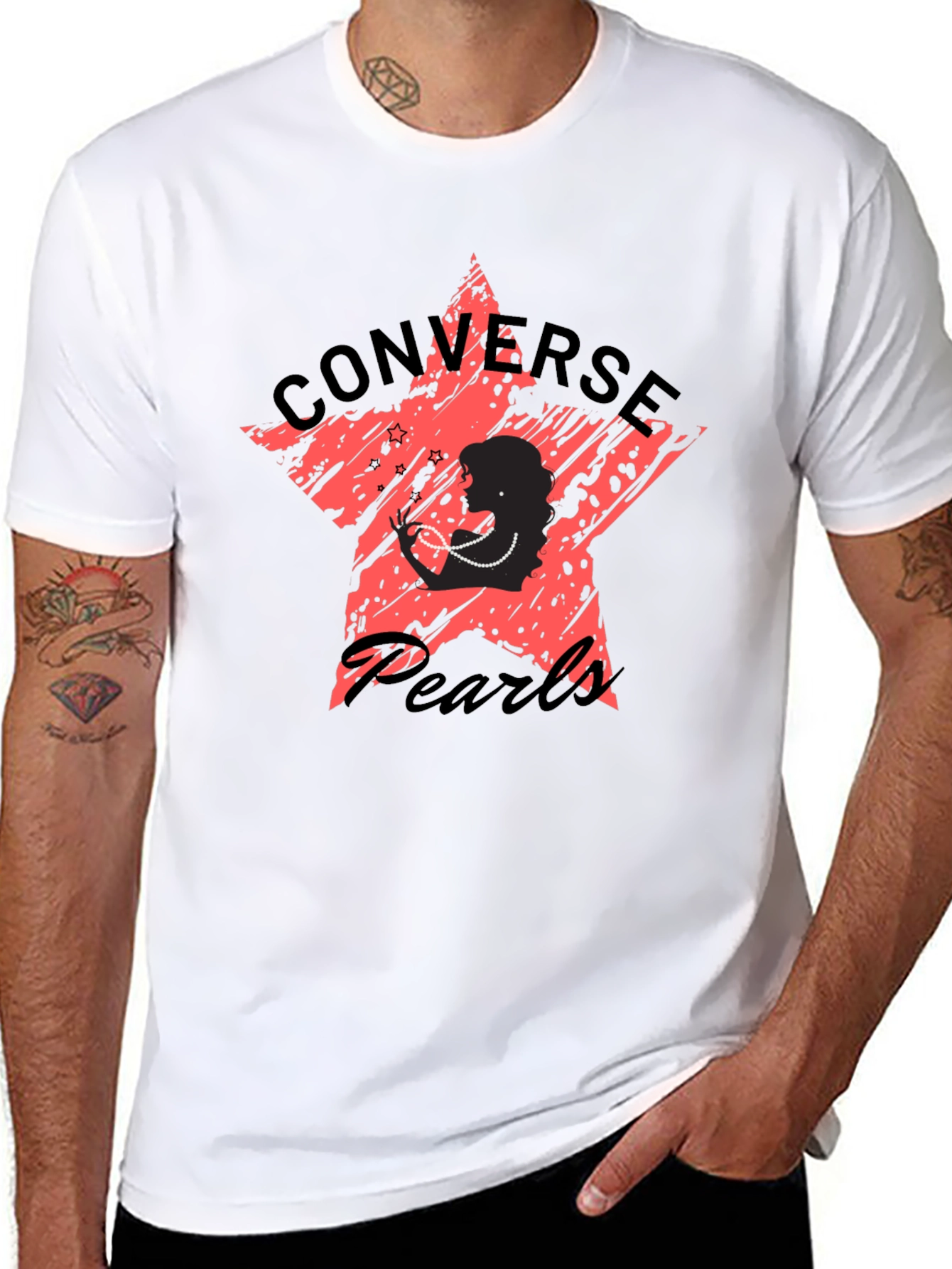 Black Converse Pearls Graphic T-Shirt view 8