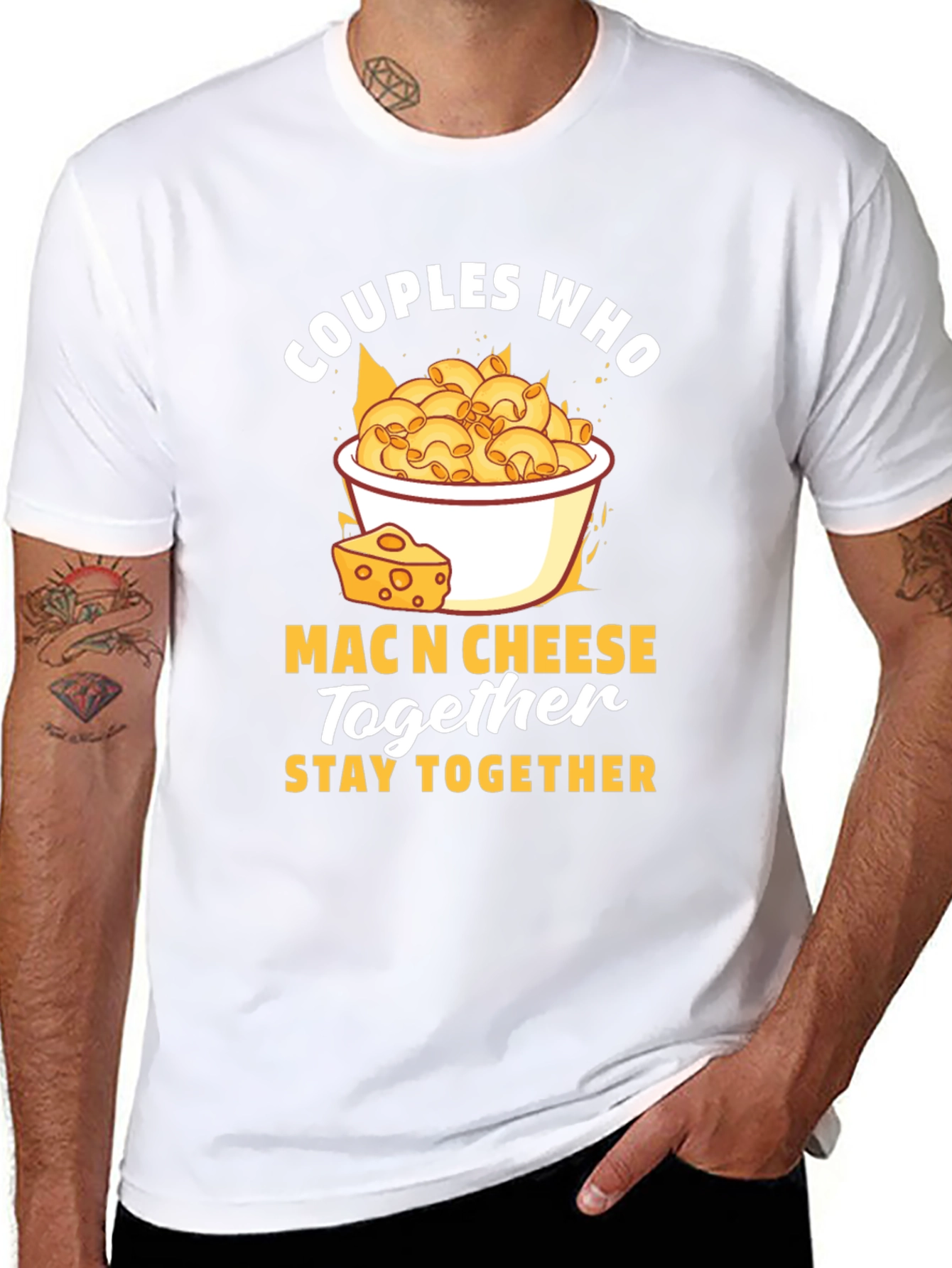 Black Couples Who Mac N Cheese Together Stay Together T-Shirt view 8