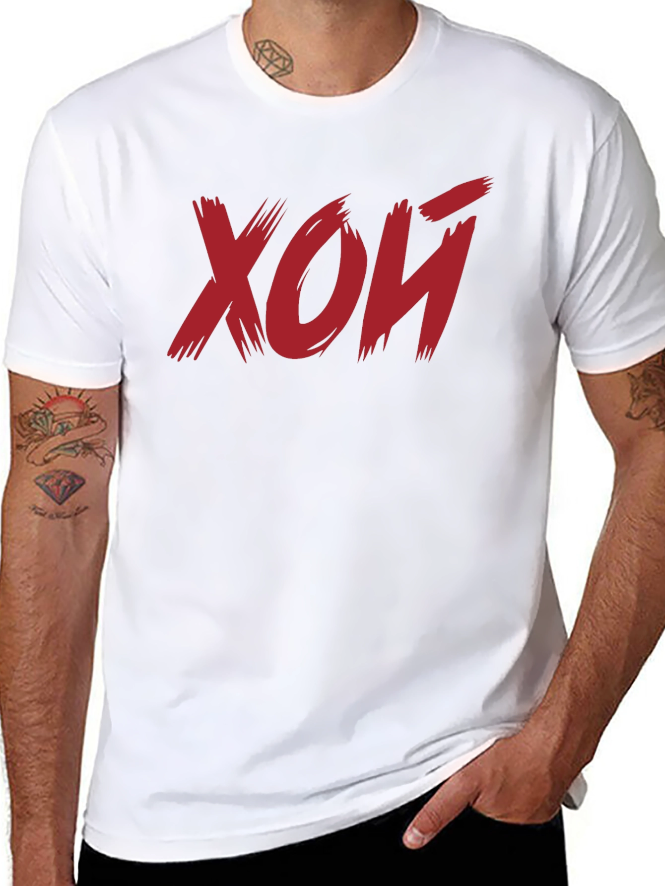 Black Red Xoй Graphic Black T-Shirt view 8