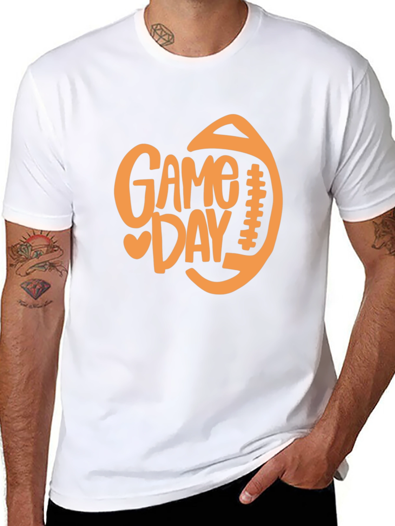 Black Game Day Football T-Shirt - Perfect for Sports Fans view 8