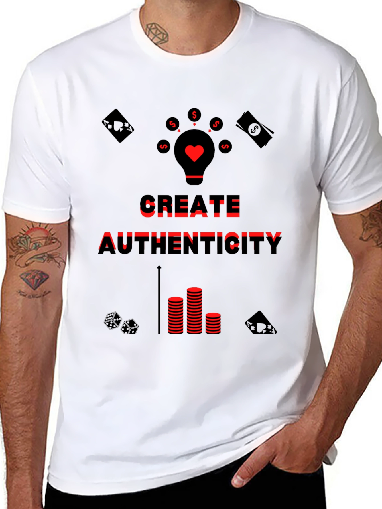 Black Authenticity Graphic Tee - Black view 8