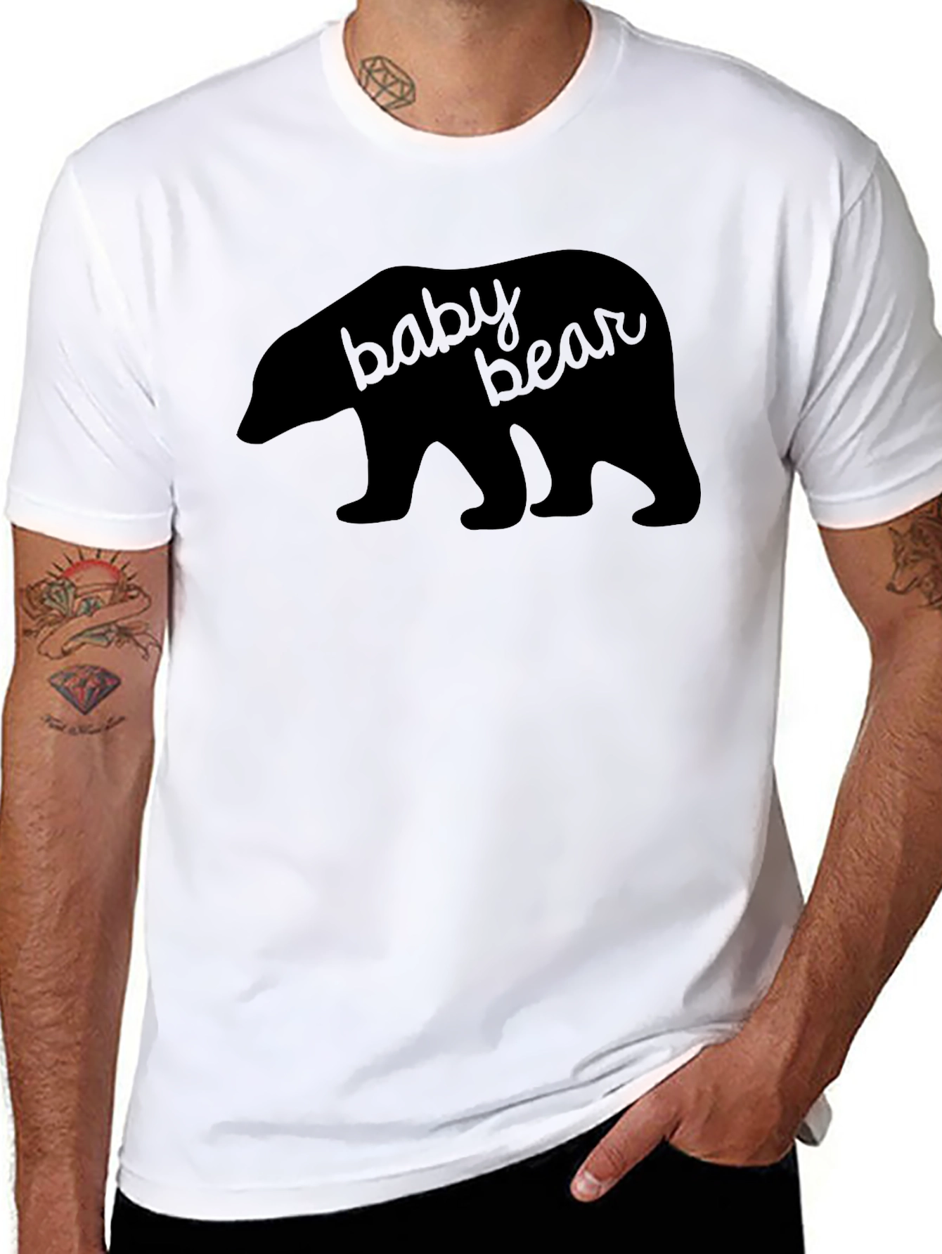 Black Baby Bear Graphic T-Shirt - Black view 8