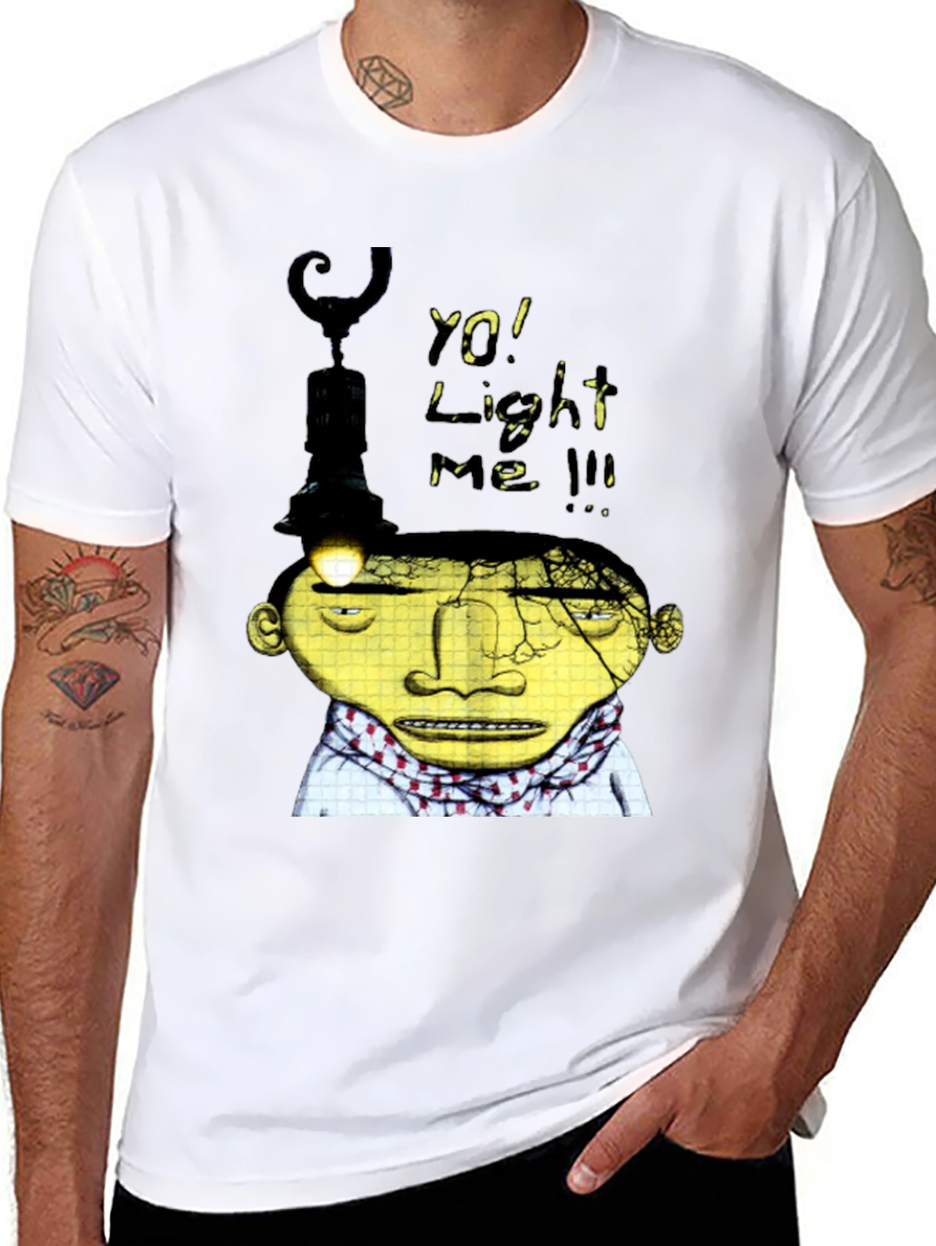 Unique Graphic T-Shirt - "Yo! Light Me!" Design - 8